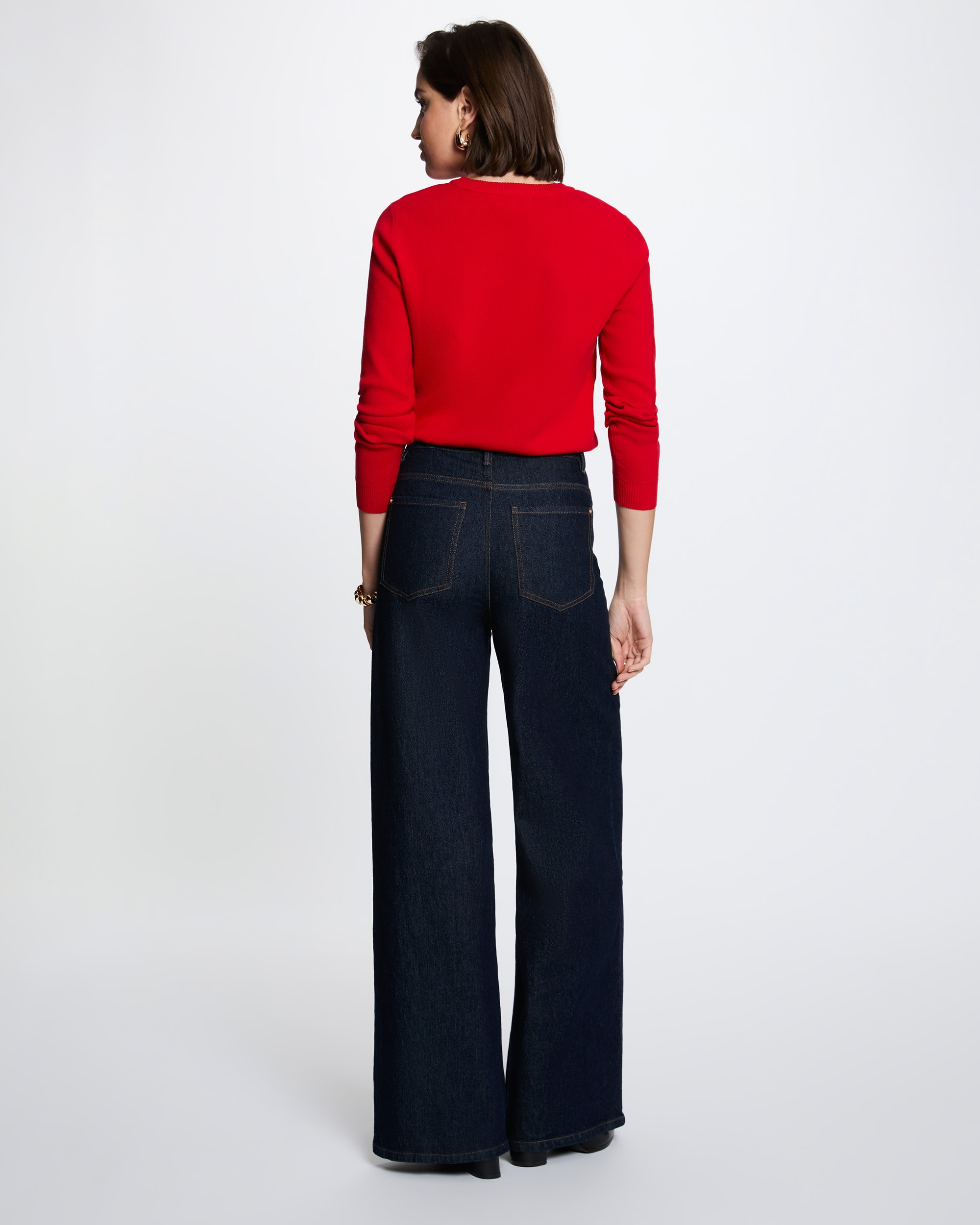 Jersey de mujer con cuello redondo - Morgan - Rojo Rojo-2