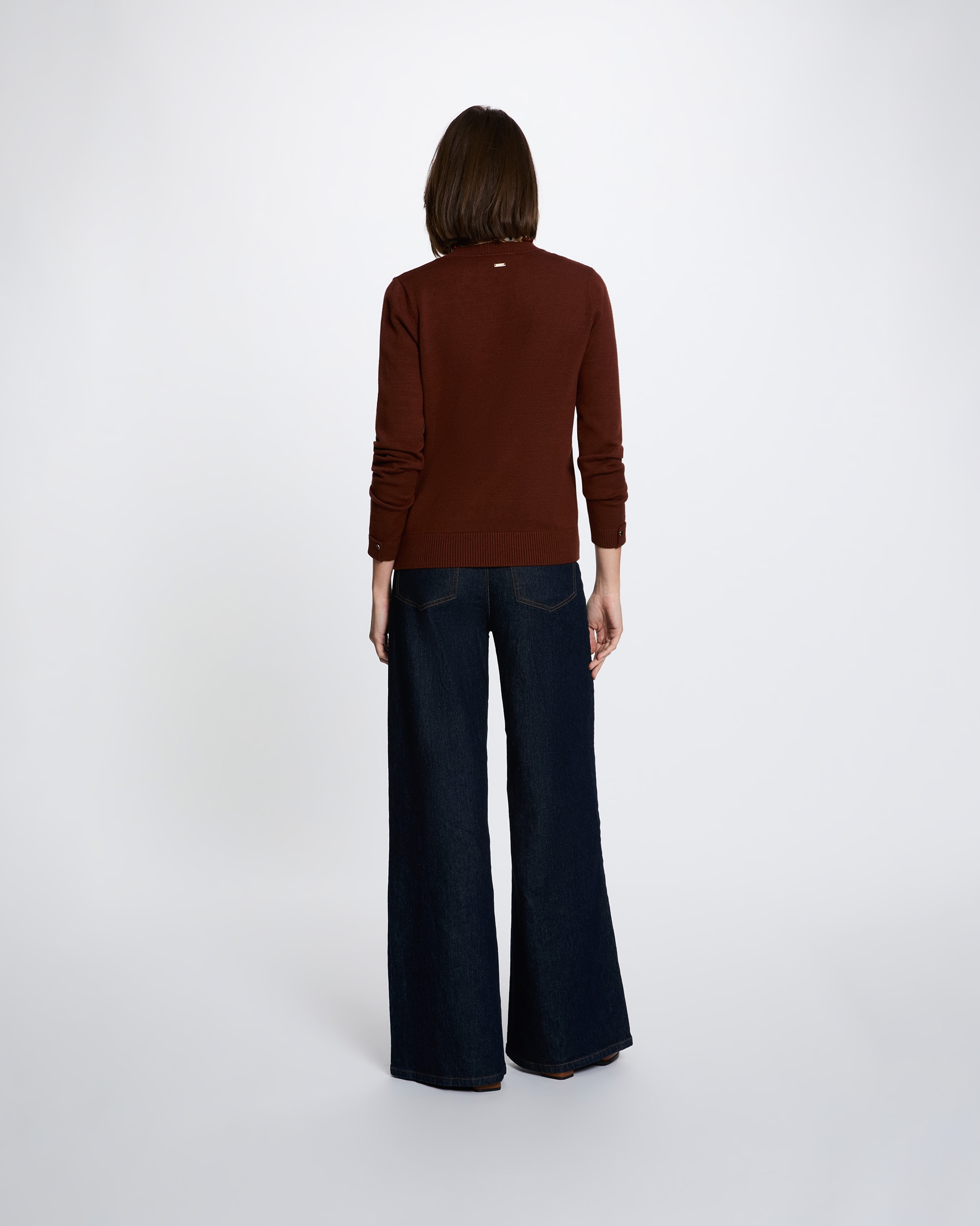Jersey de mujer con botones - Morgan - Marrón Marrón-2