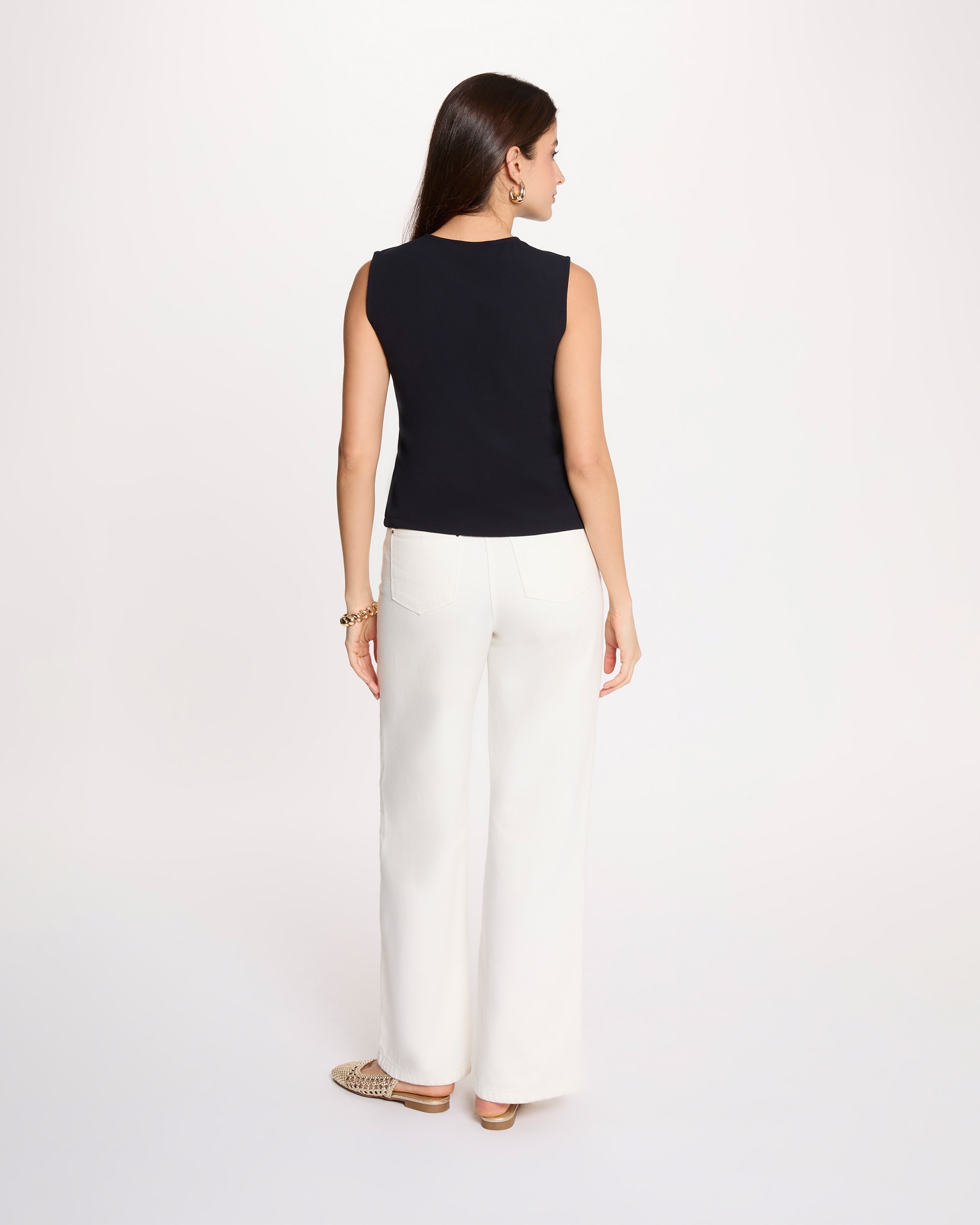 Camiseta de mujer con escote pico - Morgan - Azul marino Azul marino-2