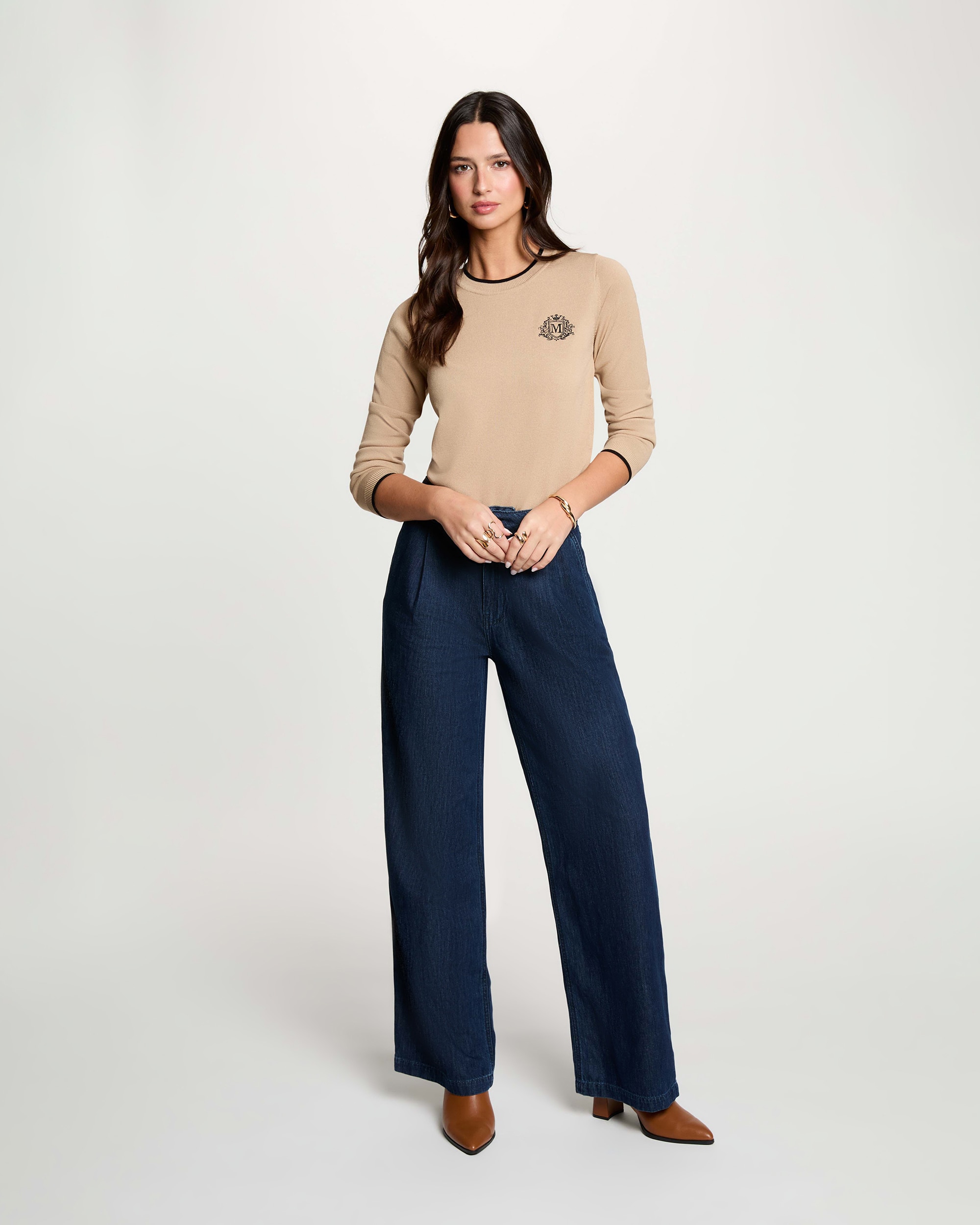 Jersey de mujer con logo - Morgan - Beige Beige-3
