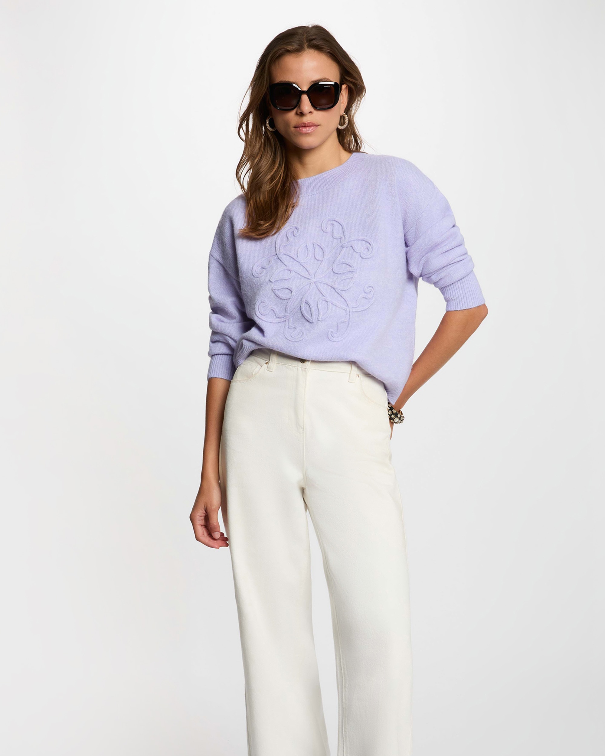 Jersey de mujer en lana - Morgan - Lila Lila-1