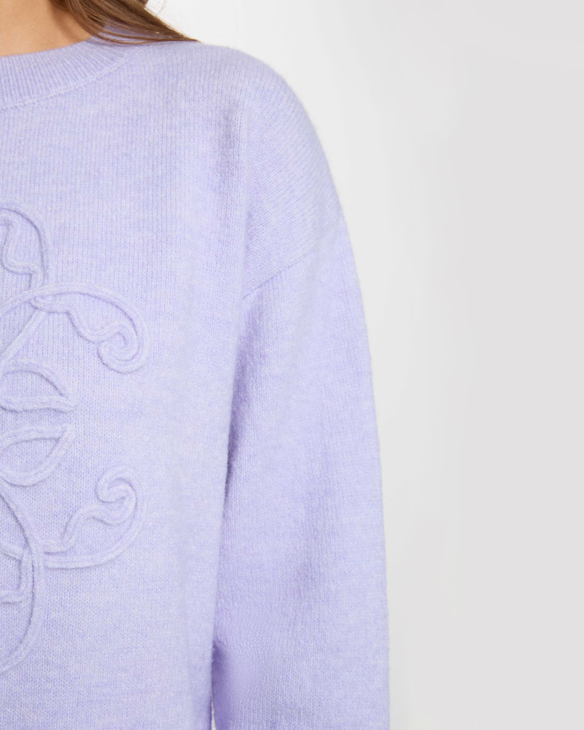 Jersey de mujer en lana - Morgan - Lila Lila-5