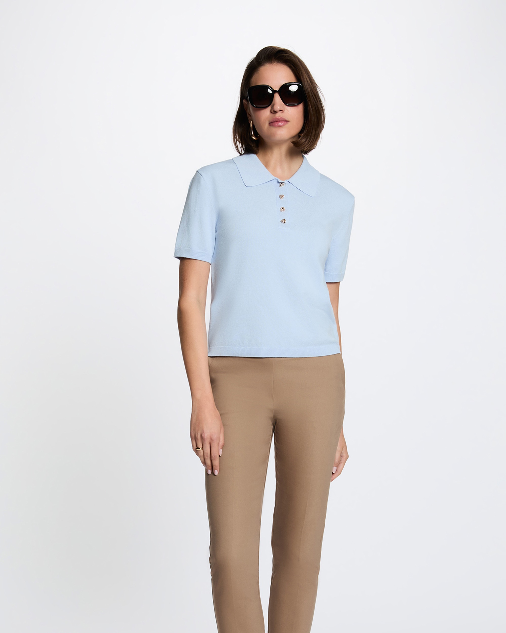 Imagen 1 de Jersey de mujer con manga corta - Morgan - Azul celeste Azul celeste