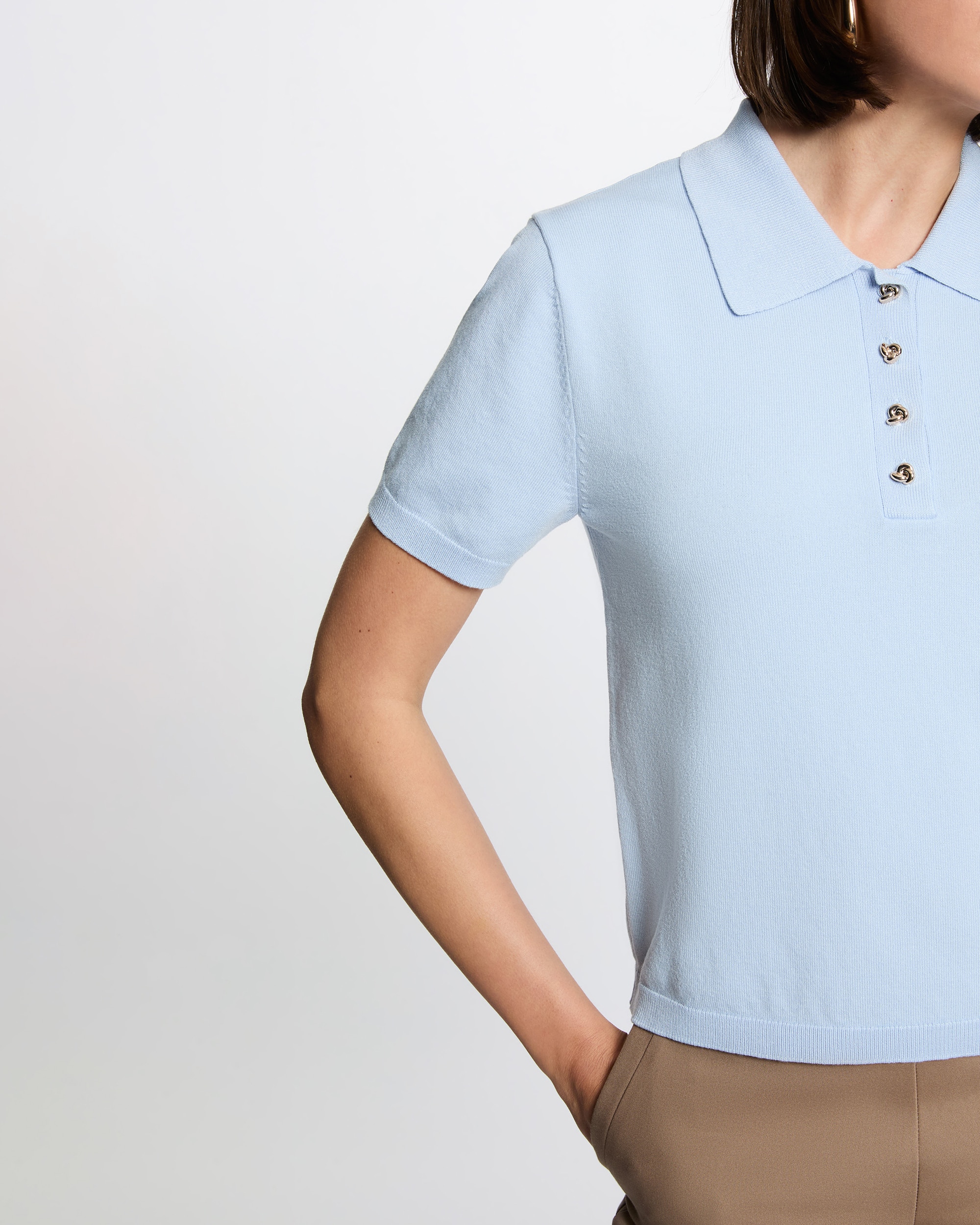 Imagen 4 de Jersey de mujer con manga corta - Morgan - Azul celeste Azul celeste