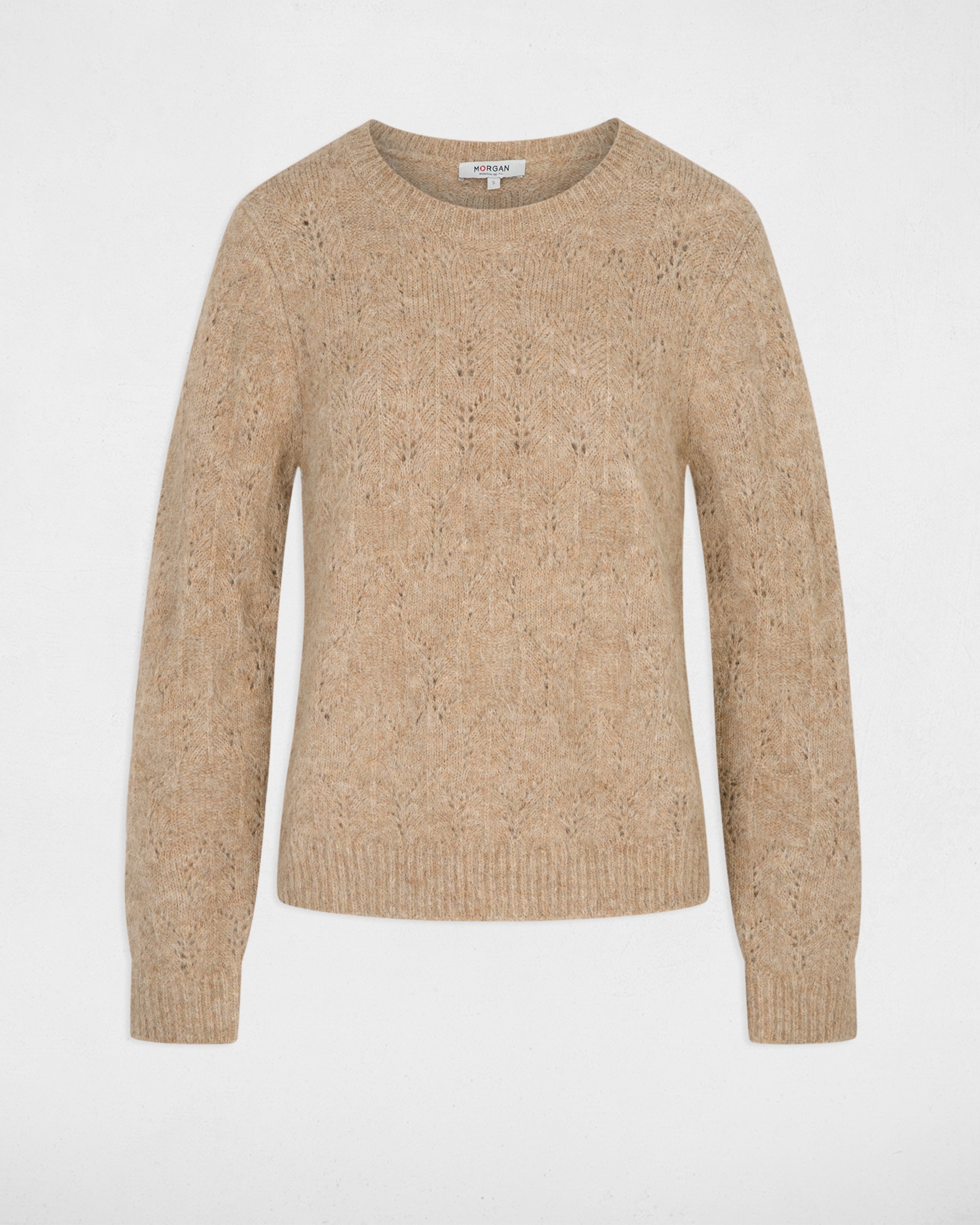 Jersey de mujer en lana - Morgan - Beige Beige-5