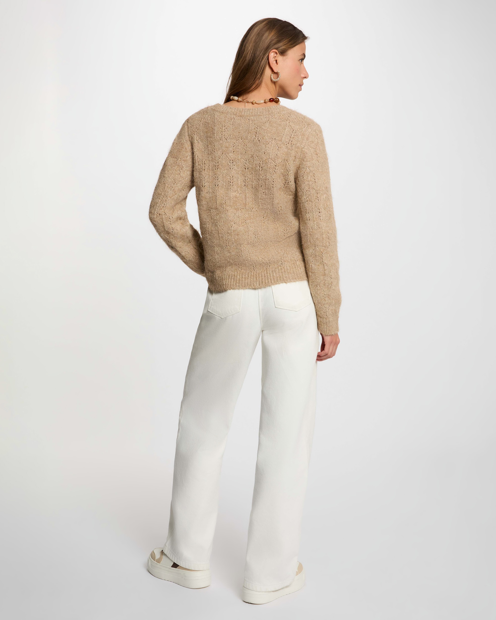 Jersey de mujer en lana - Morgan - Beige Beige-2