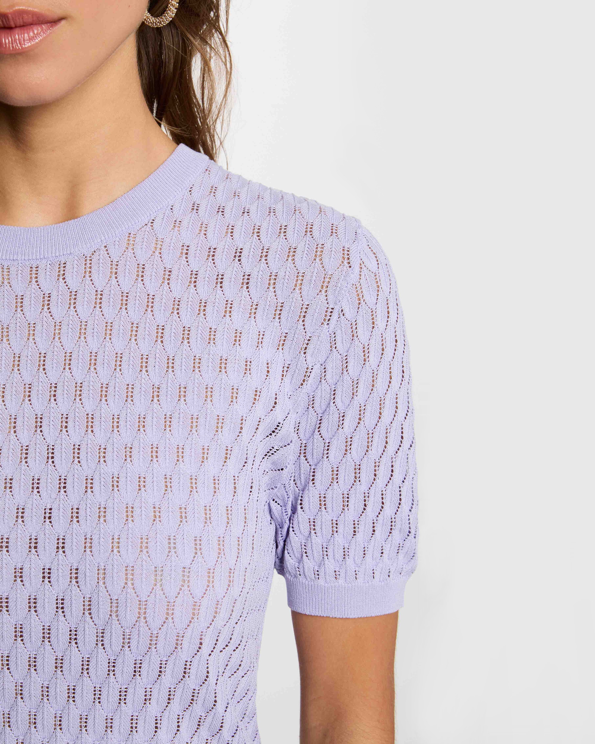 Jersey de mujer con manga corta - Morgan - Lila Lila-4