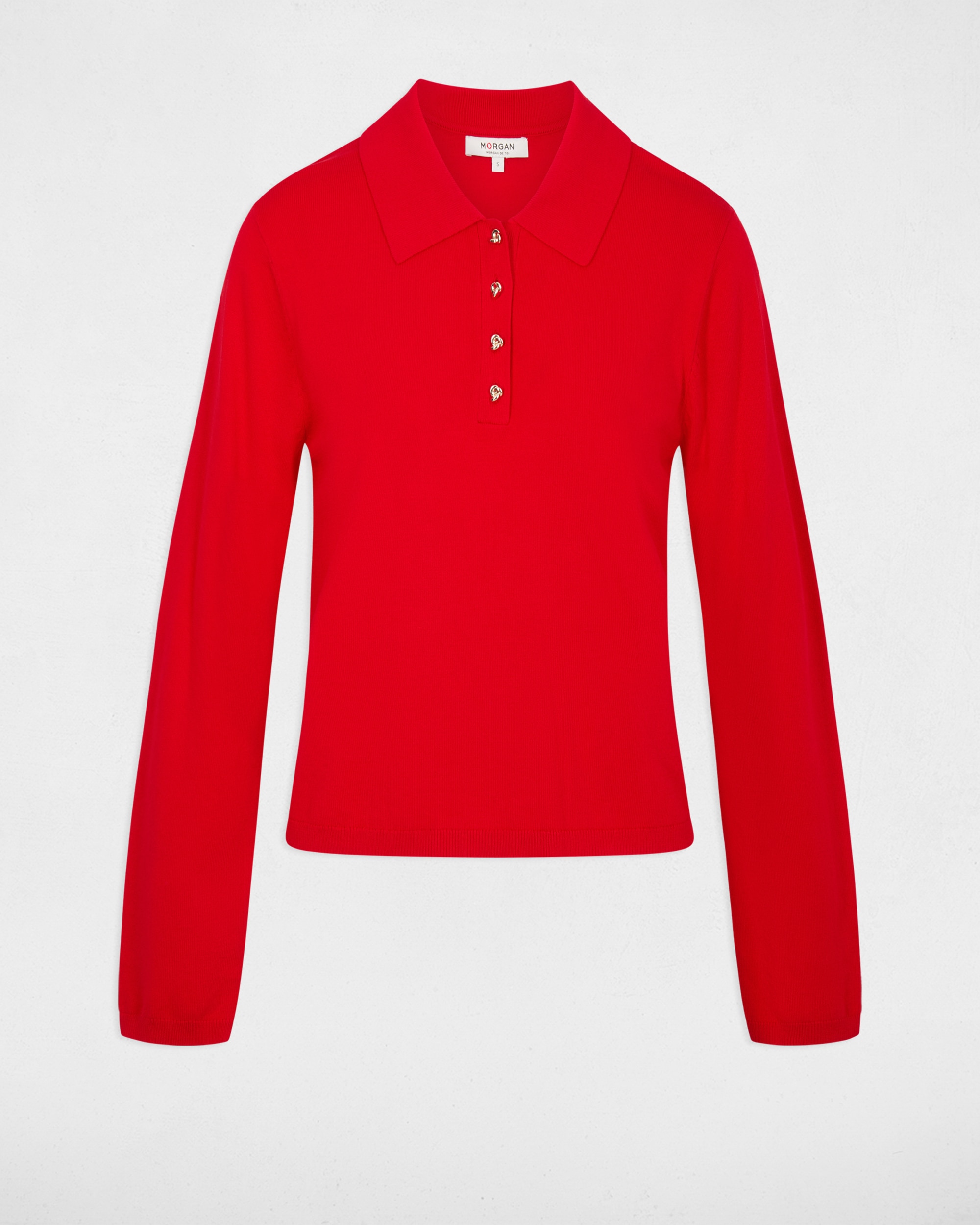 Imagen 5 de Jersey de mujer con cuello polo - Morgan - Rojo Rojo