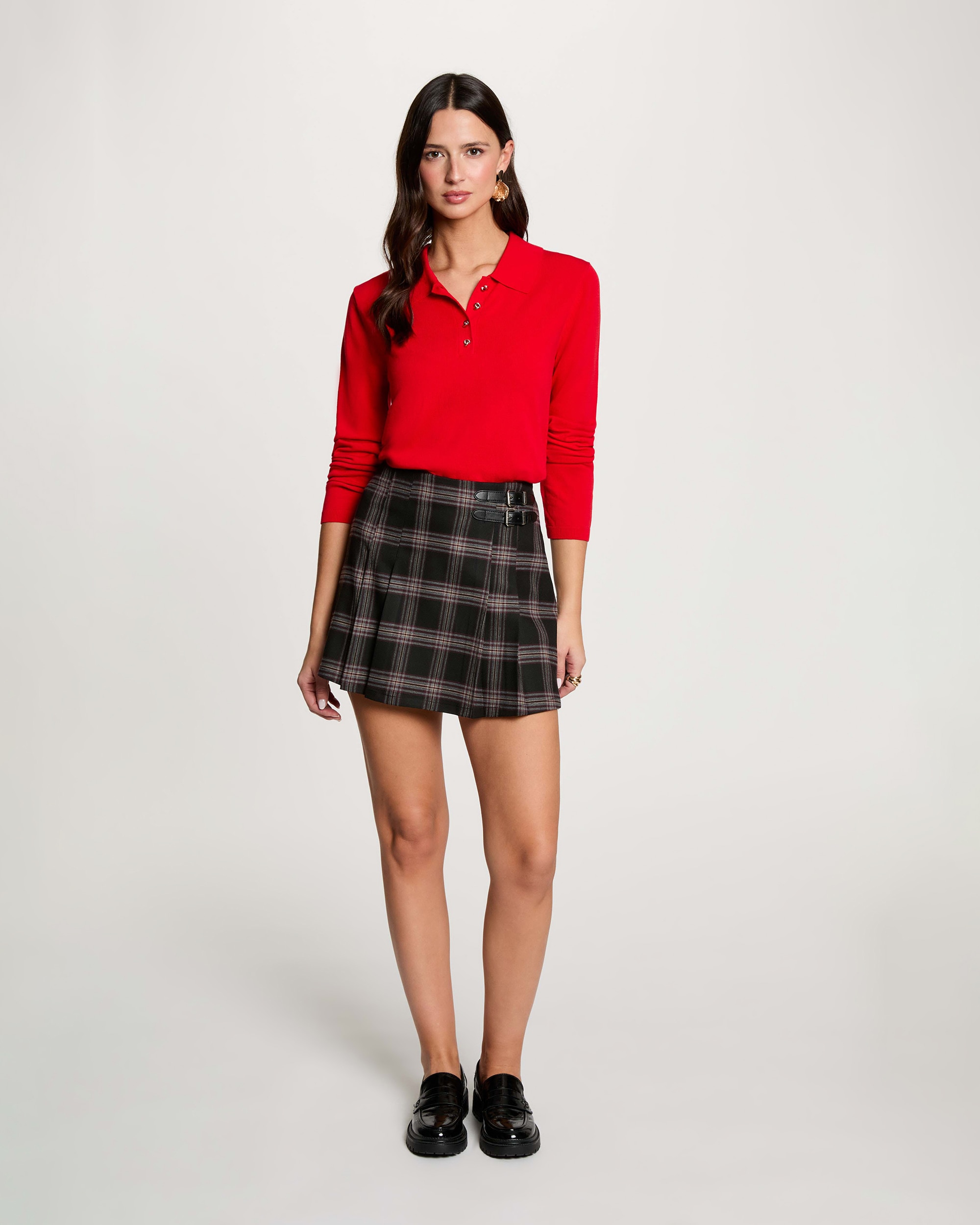 Imagen 3 de Jersey de mujer con cuello polo - Morgan - Rojo Rojo