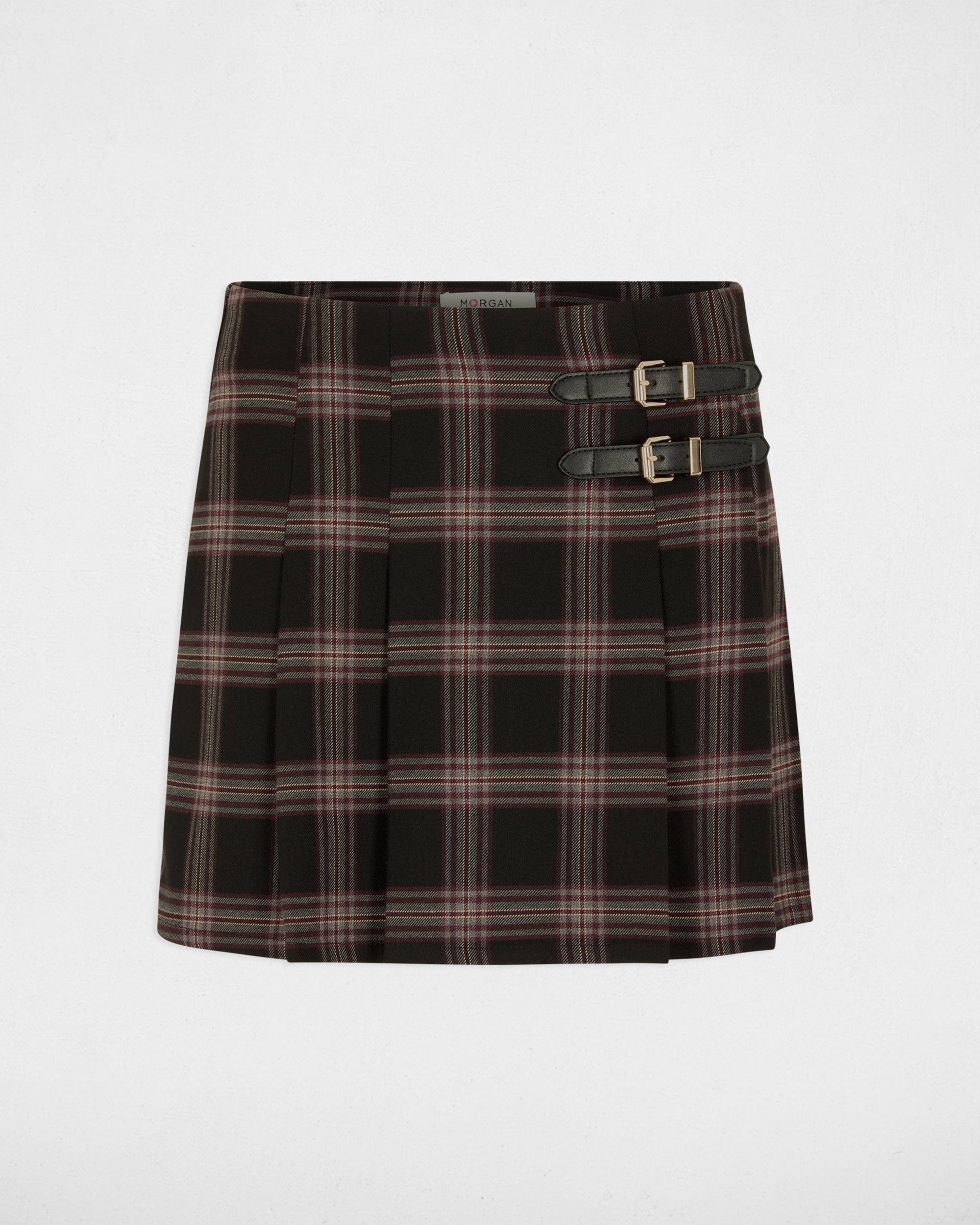 Falda corta con hebillas - Morgan - Negro Negro-5