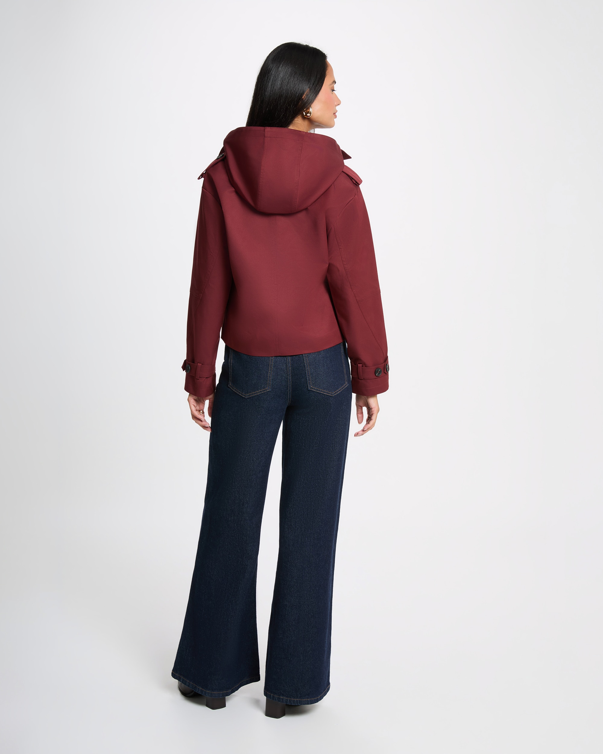 Gabardina de mujer con doble botonadura - Morgan - Burdeos Burdeos-2