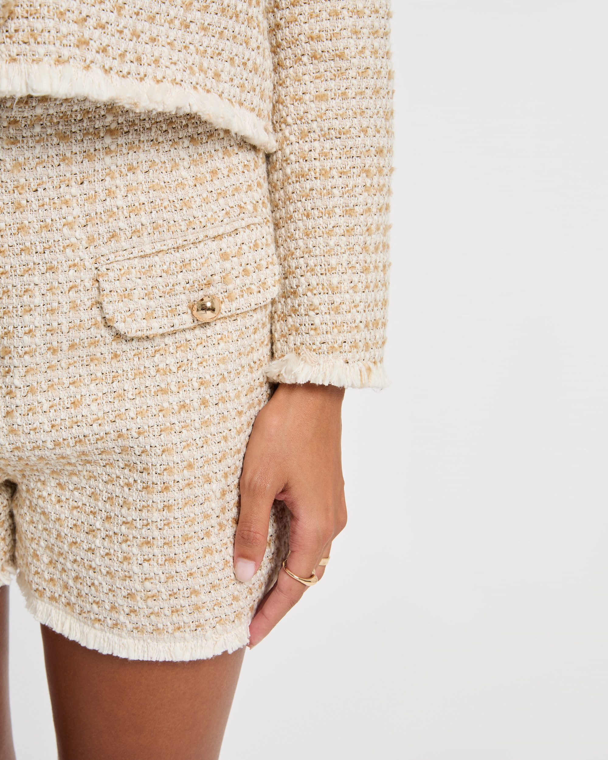 Short de mujer de tiro alto - Morgan - Crudo Crudo-4
