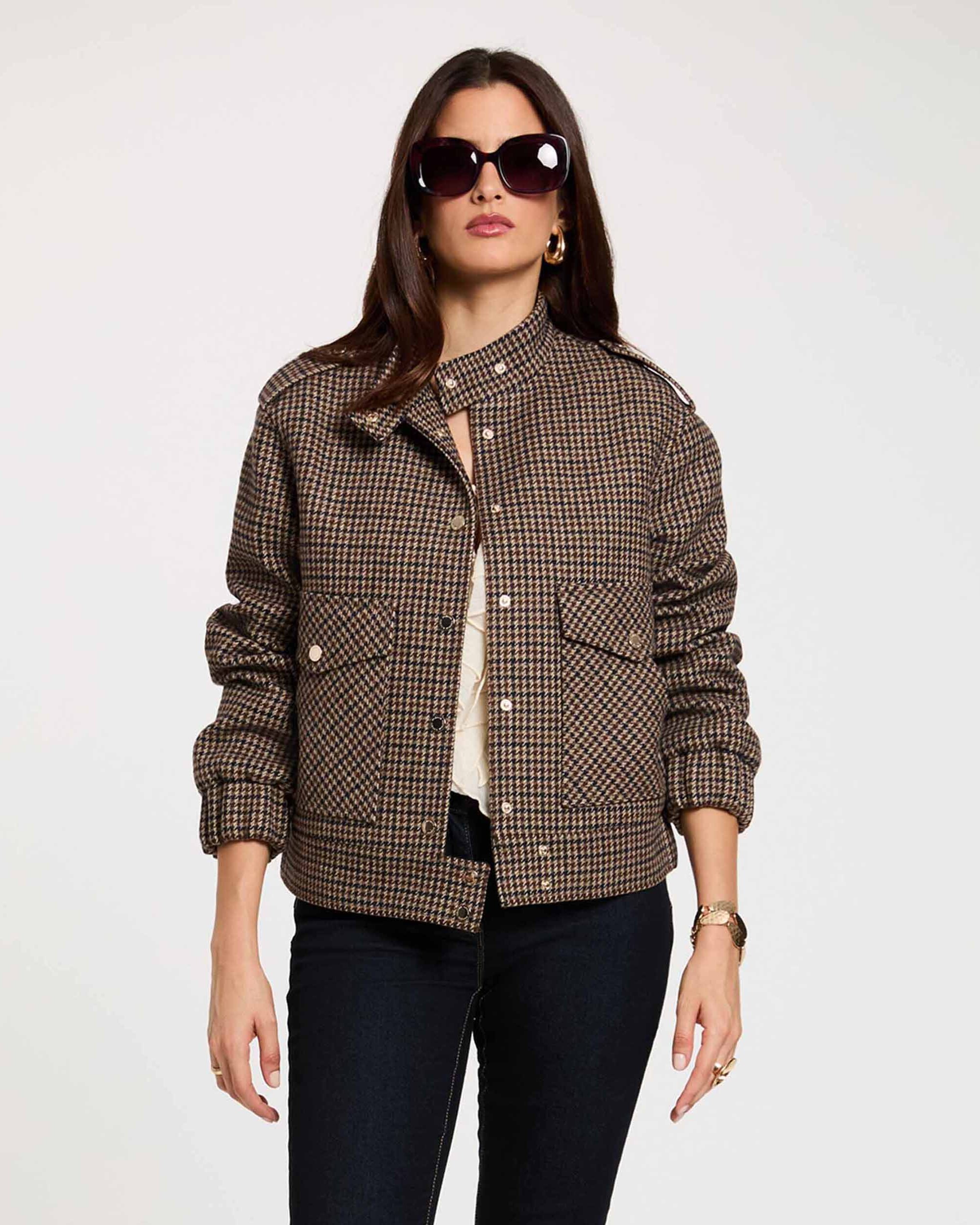 Chaqueta de mujer en lana - Morgan - Multicolor Multicolor-1