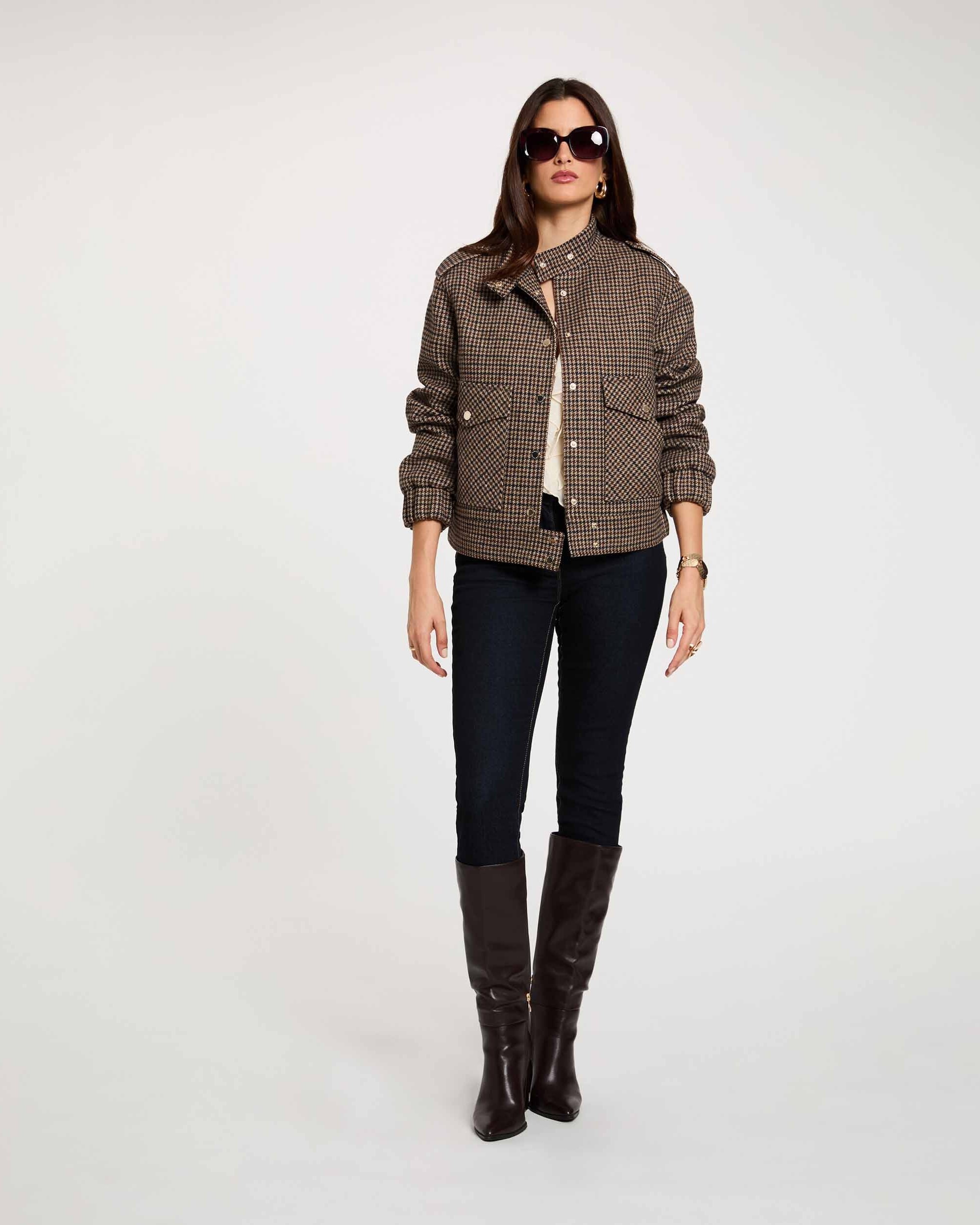 Chaqueta de mujer en lana - Morgan - Multicolor Multicolor-3
