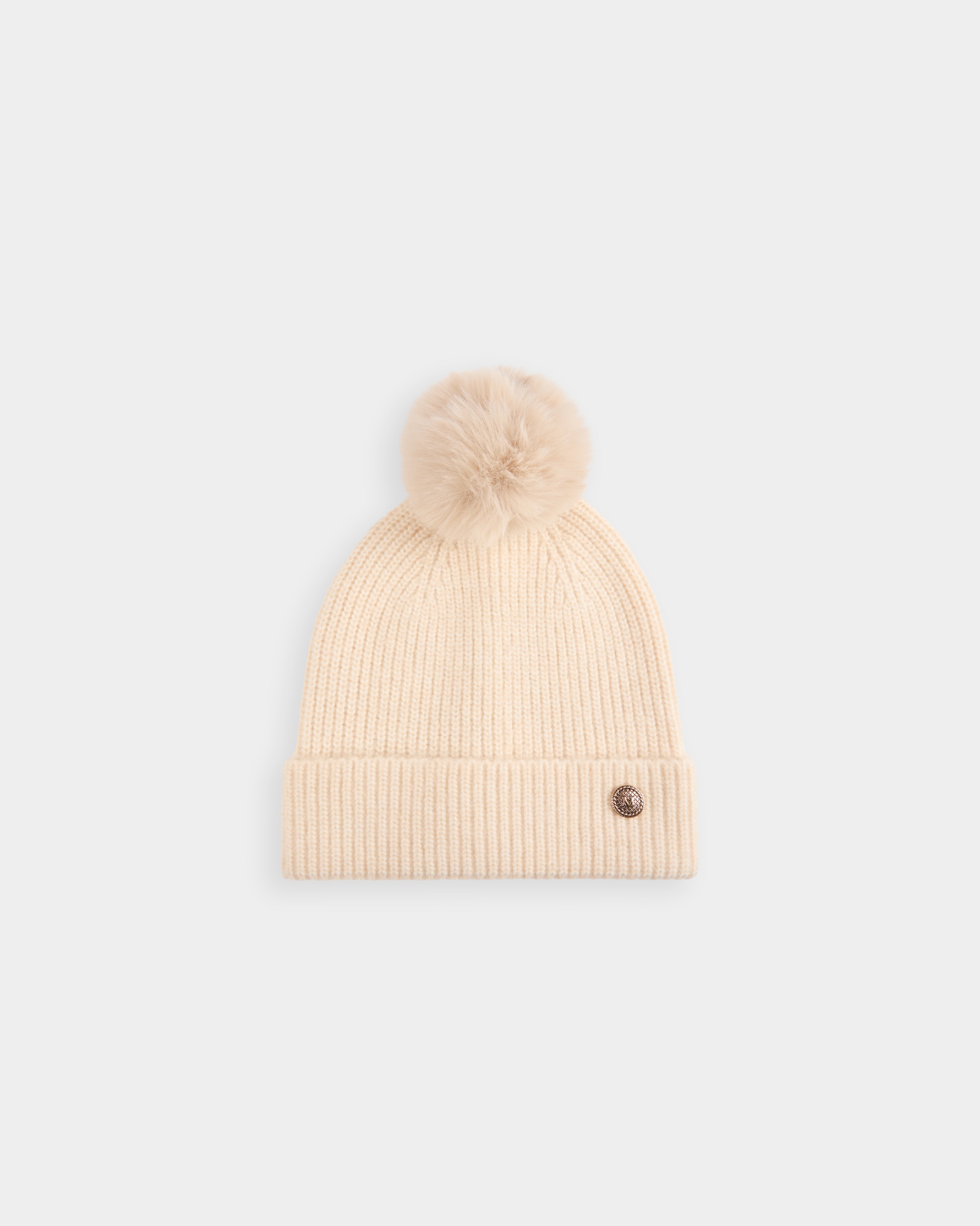 Gorro con broche con logo - Morgan - Marfil Marfil-1