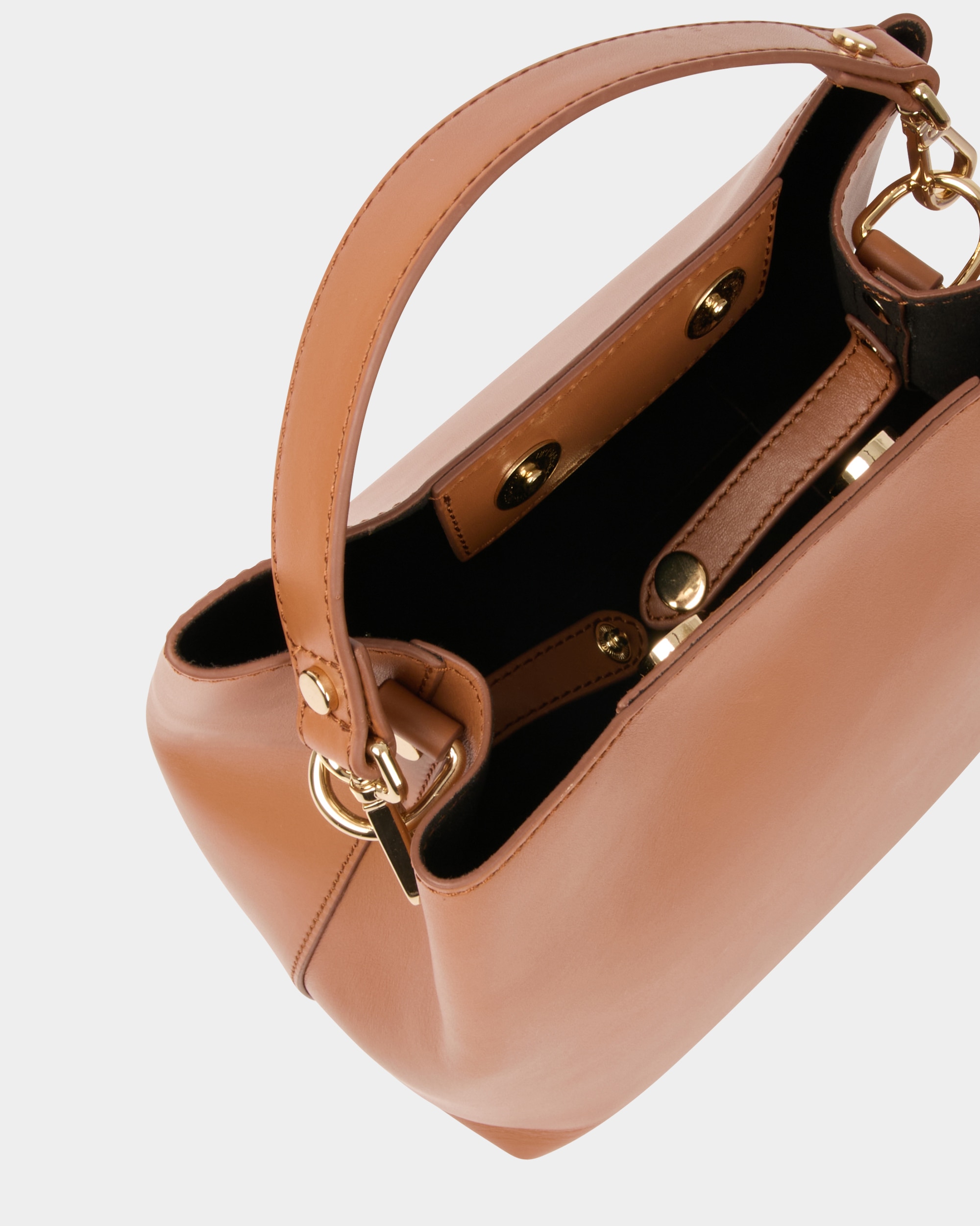 Bolso de mano con logo en piel - Morgan - Camel Camel-3