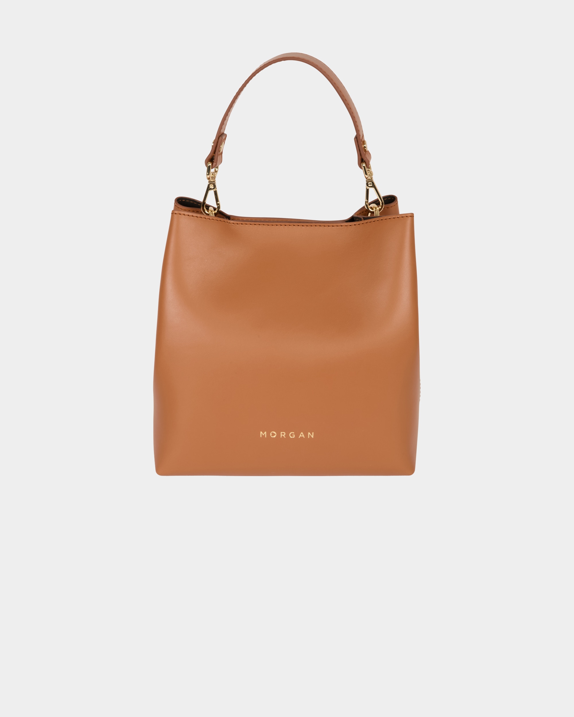 Bolso de mano con logo en piel - Morgan - Camel Camel-2