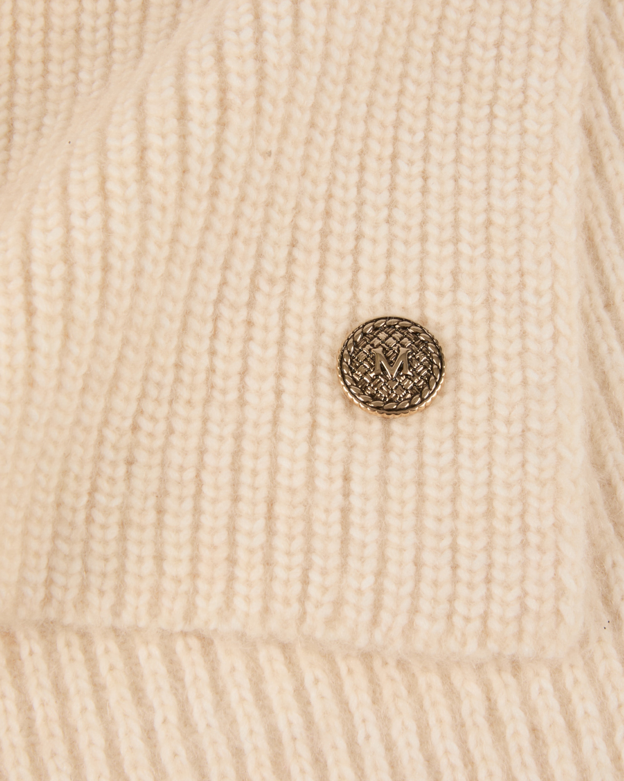 Bufanda de punto con broche con logo - Morgan - Marfil Marfil-2