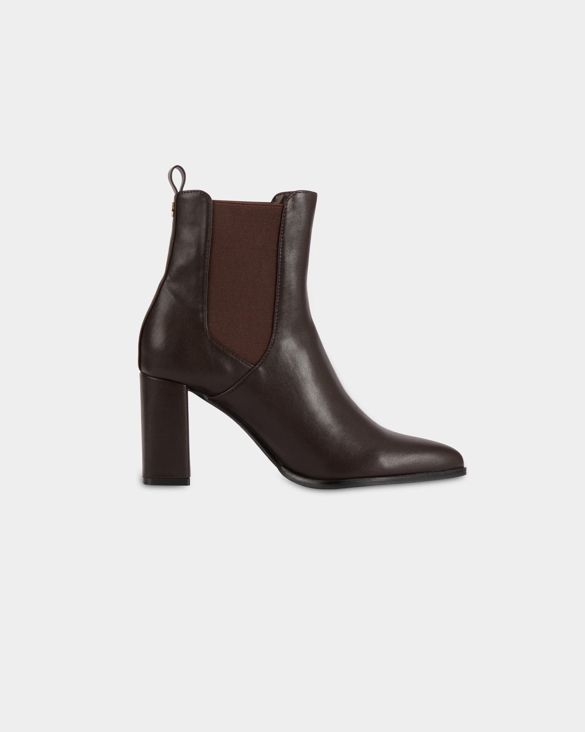 Bota chelsea de mujer con tacón cuadrado - Morgan - Marrón Marrón-1