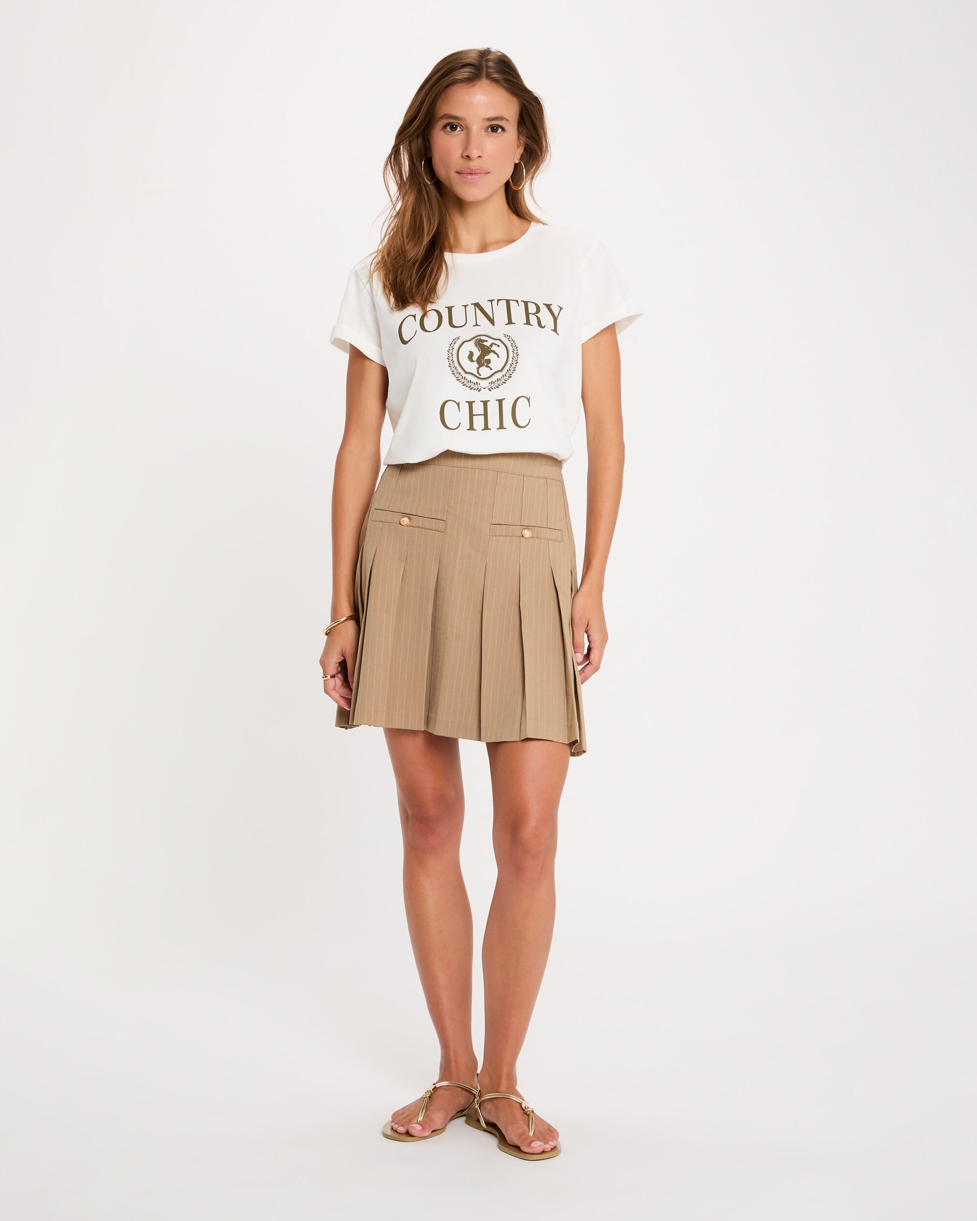 Camiseta de mujer con manga corta - Morgan - Blanco Blanco-3