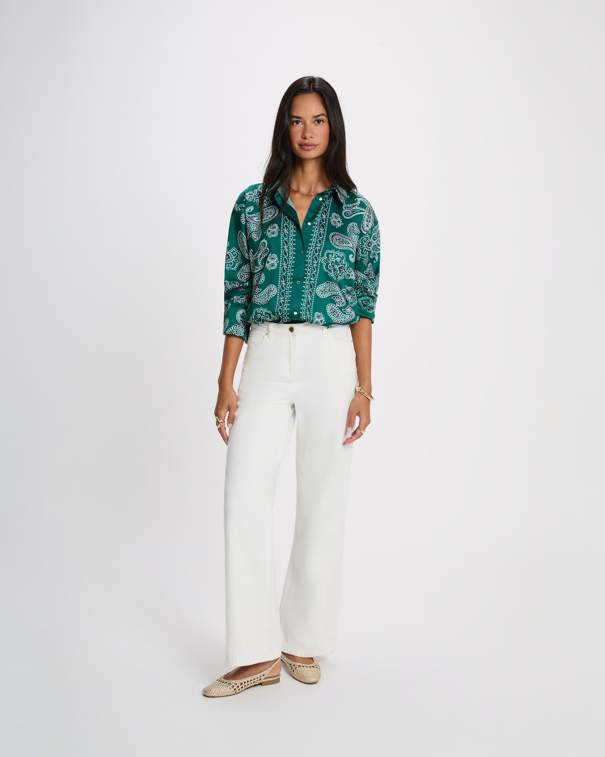 Camisa de mujer con estampado paisley - Morgan - Multicolor Multicolor-3