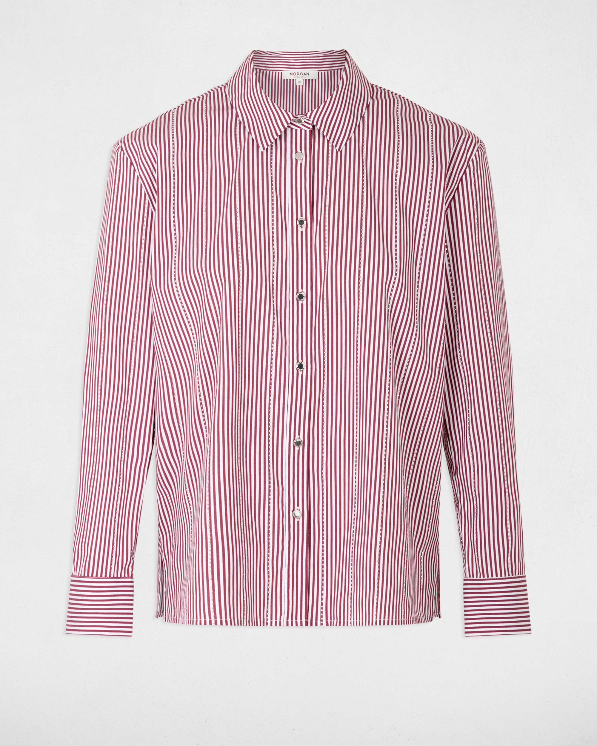 Camisa de mujer con estampado de rayas - Morgan - Multicolor Multicolor-5