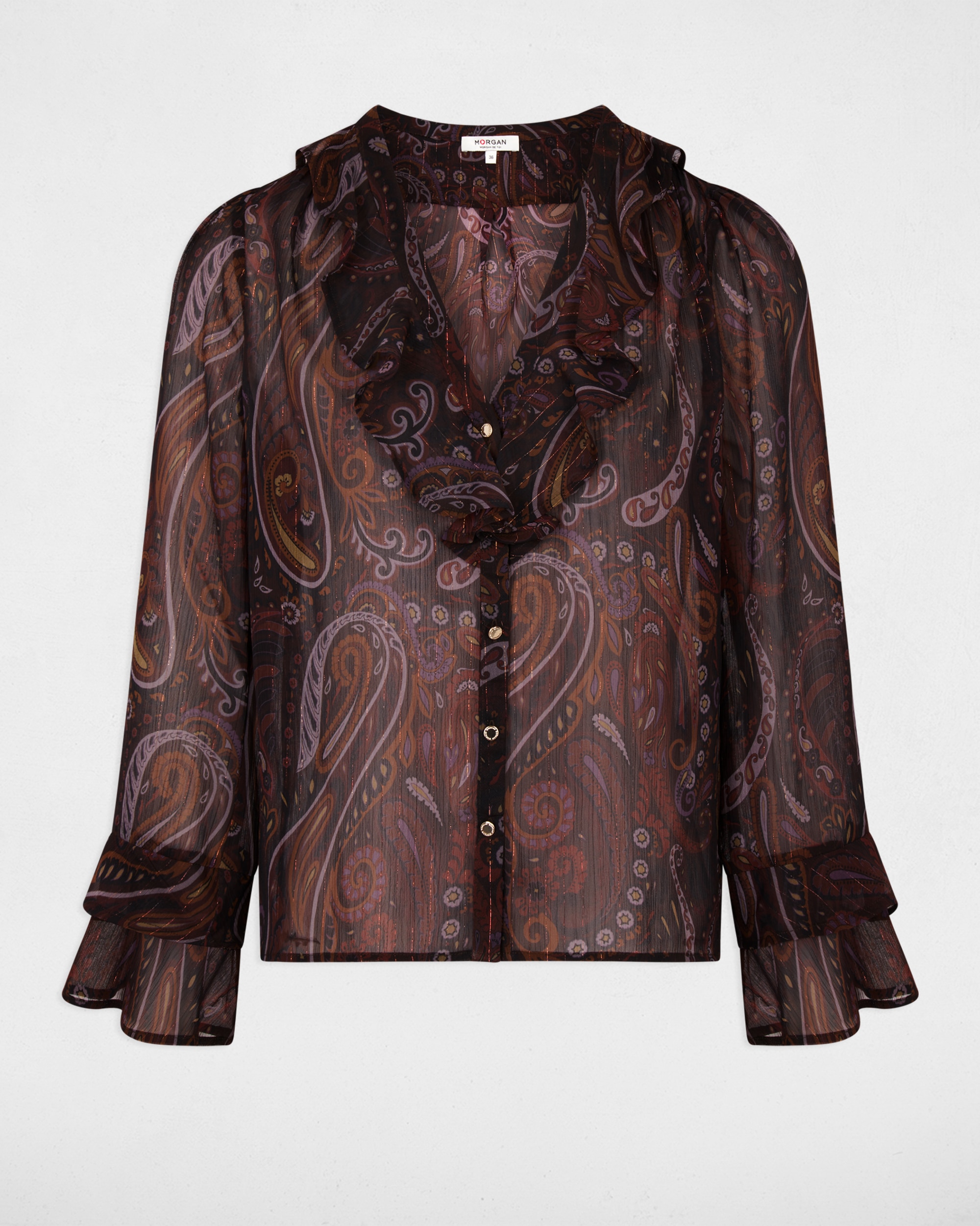 Camisa de mujer con volantes - Morgan - Multicolor Multicolor-5