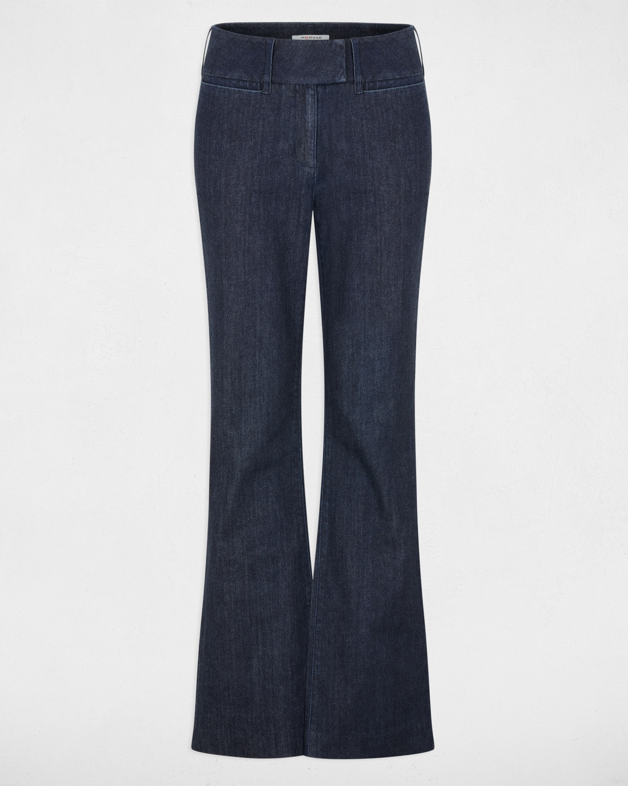 Pantalones de campana de mujer de tiro alto - Morgan - Azul denim Azul denim-5