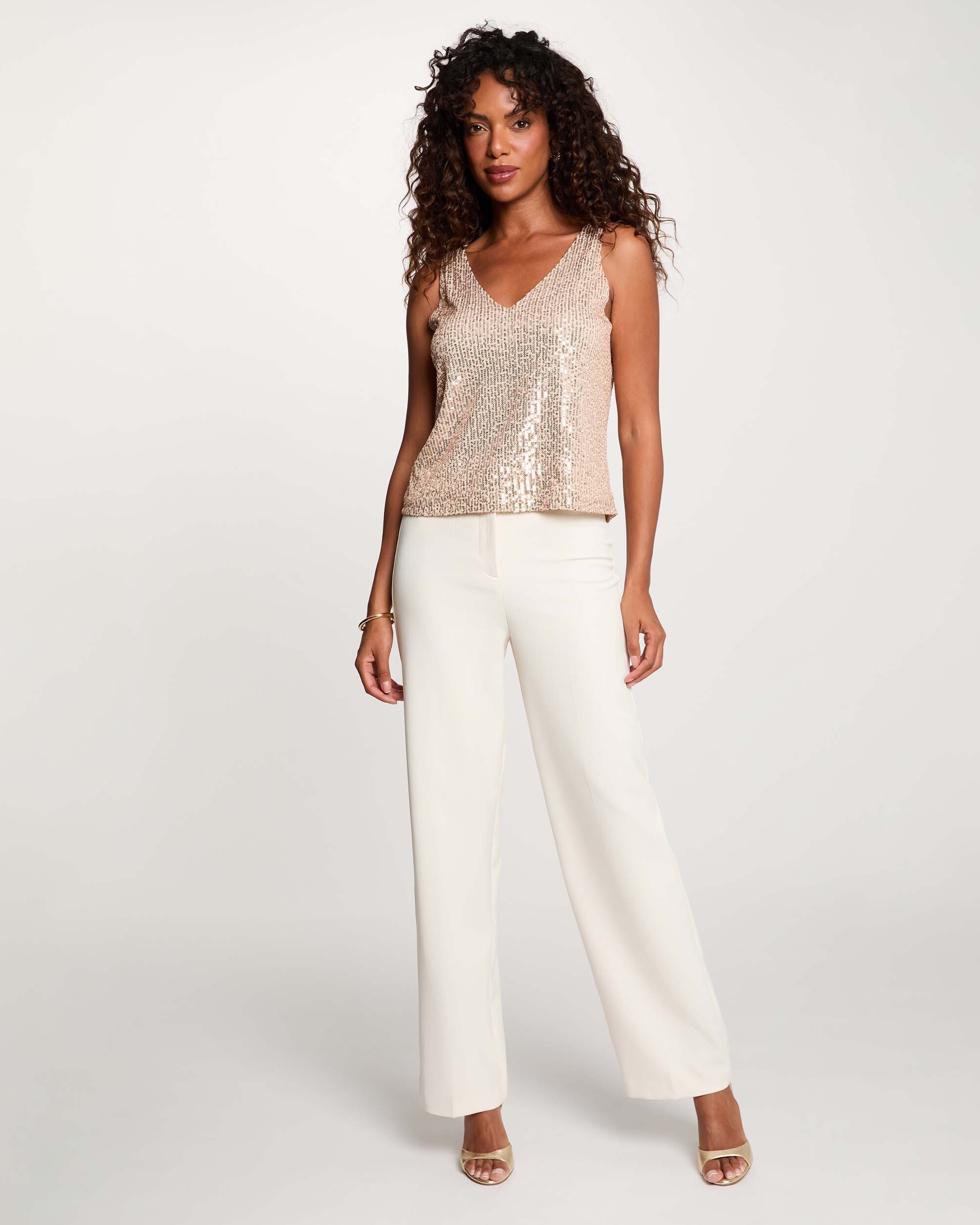 Imagen 3 de Top de mujer con lentejuelas - Morgan - Oro Oro