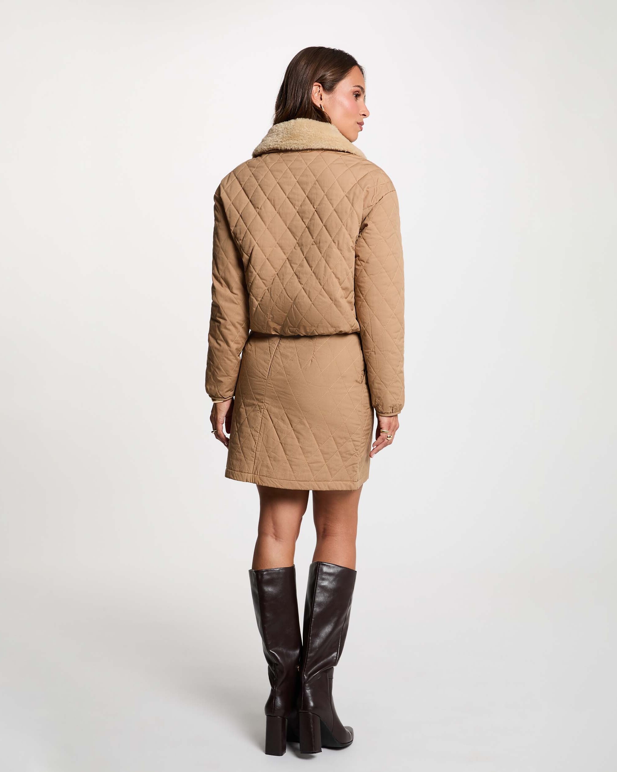 Falda corta acolchada - Morgan - Camel Camel-2