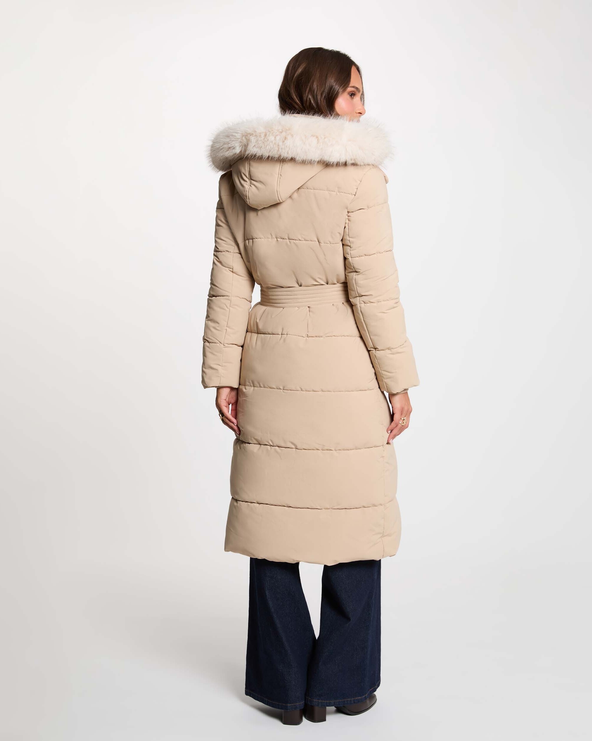 Parka de mujer con capucha - Morgan - Beige Beige-2