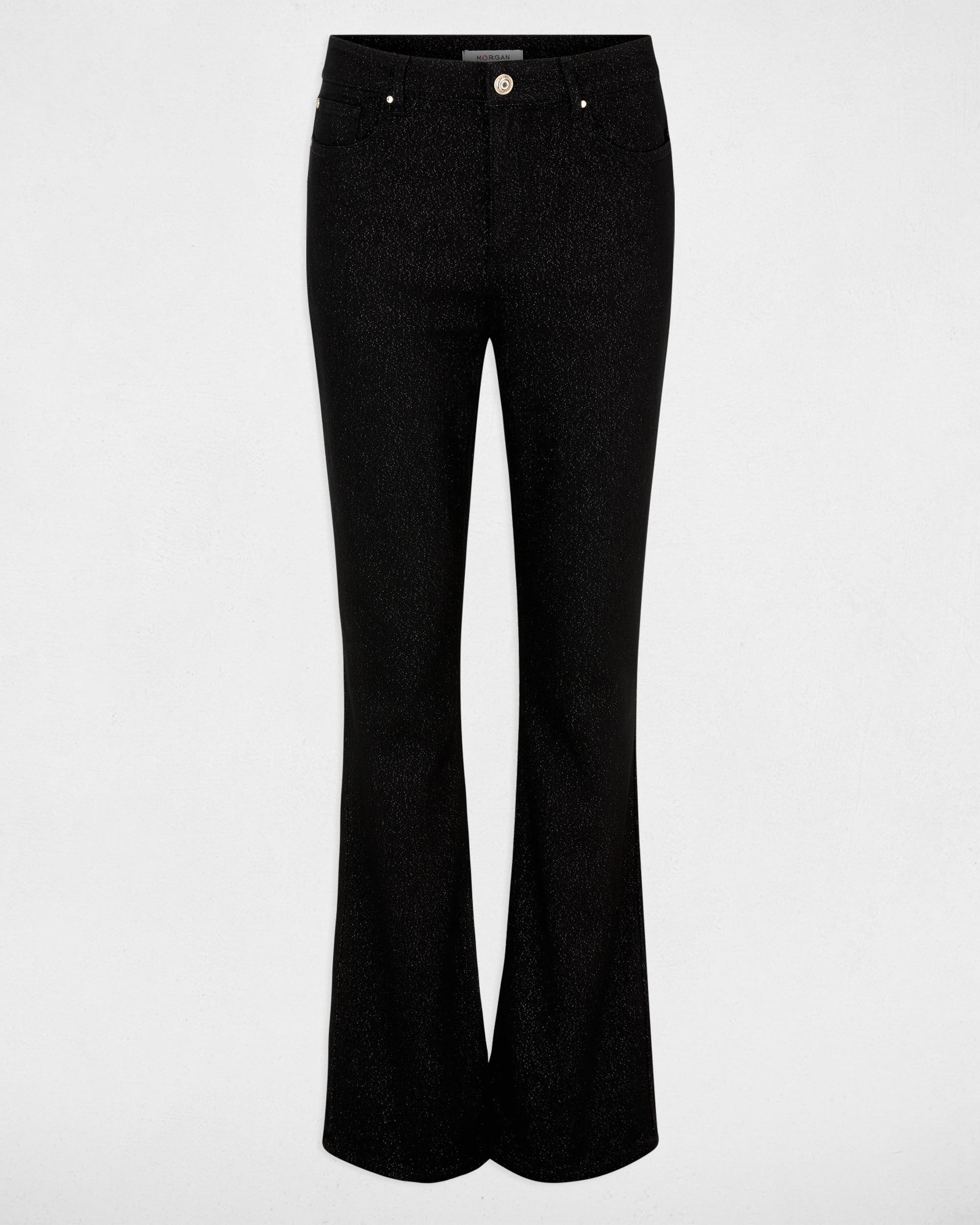 Imagen 5 de Pantalones de campana de mujer con hilo metalizado - Morgan - Negro Negro