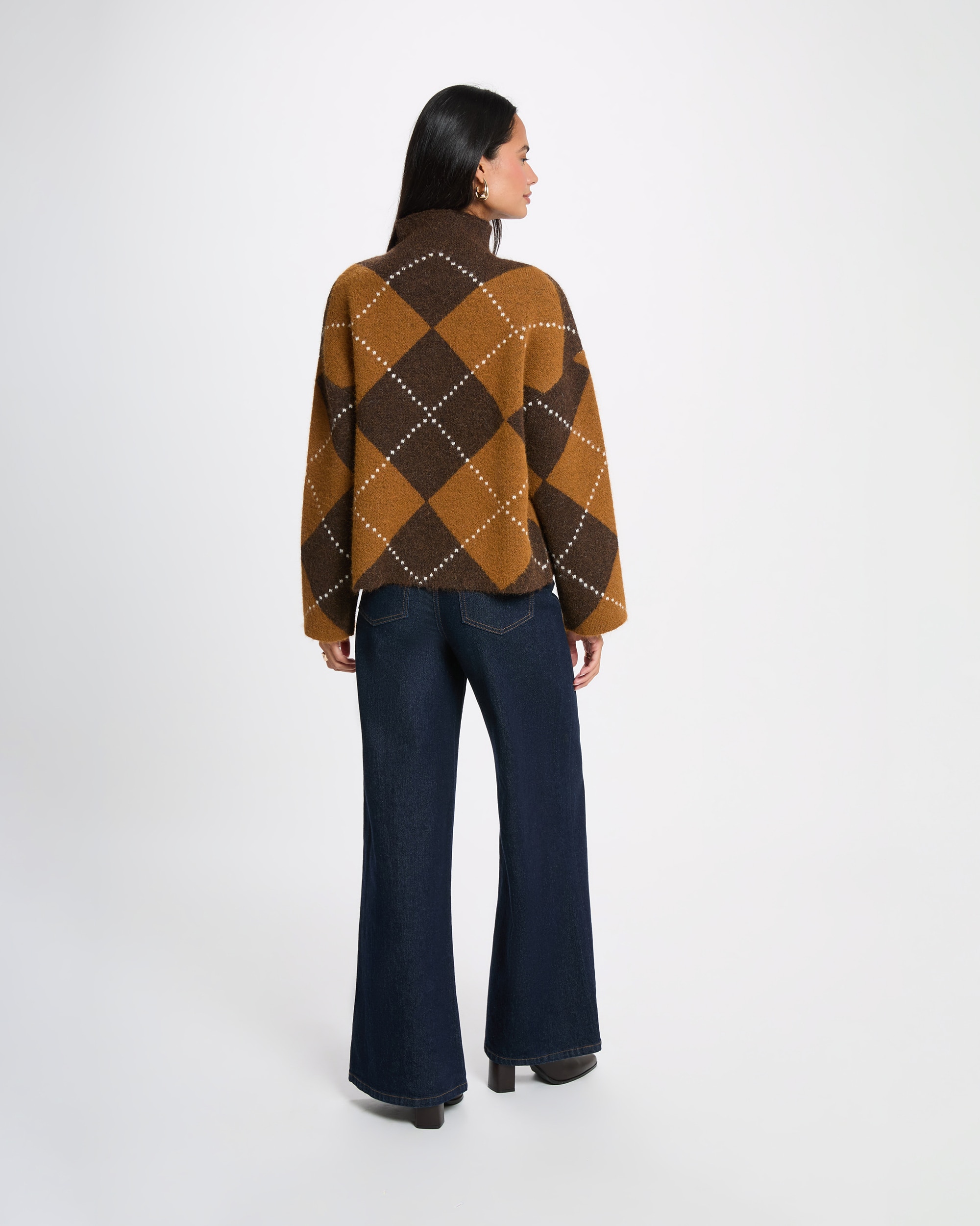 Imagen 2 de Jersey de mujer en lana - Morgan - Marrón Marrón