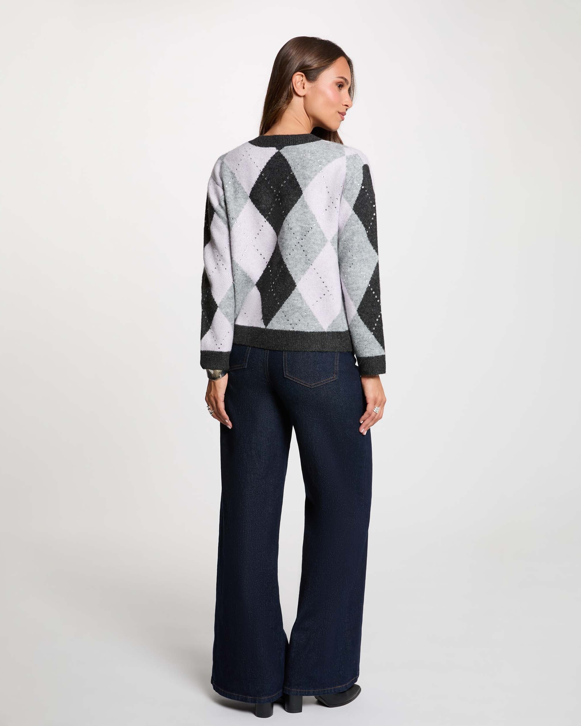 Cárdigan de mujer en lana - Morgan - Multicolor Multicolor-2