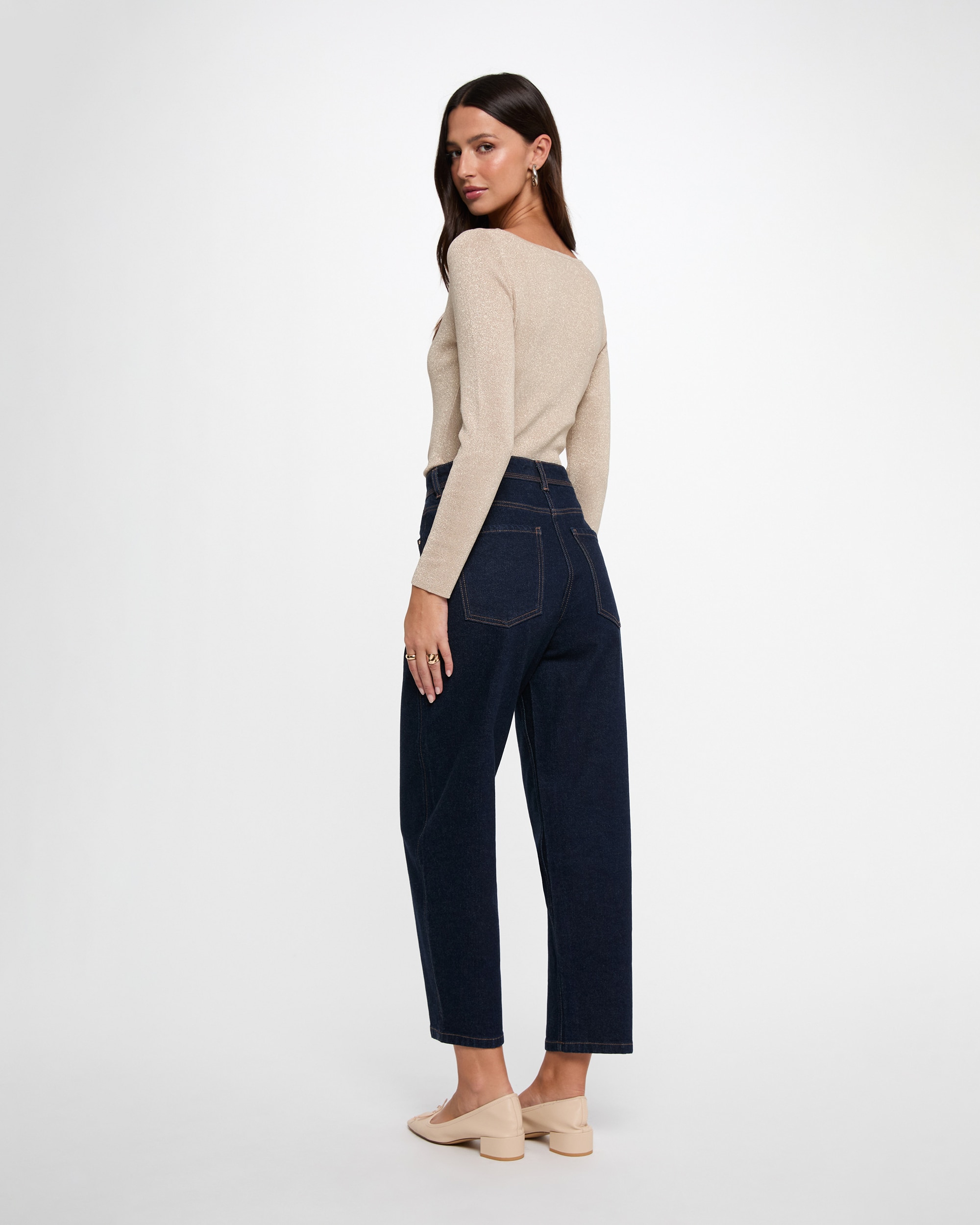 Jersey de mujer con escote redondo - Morgan - Crudo Crudo-2