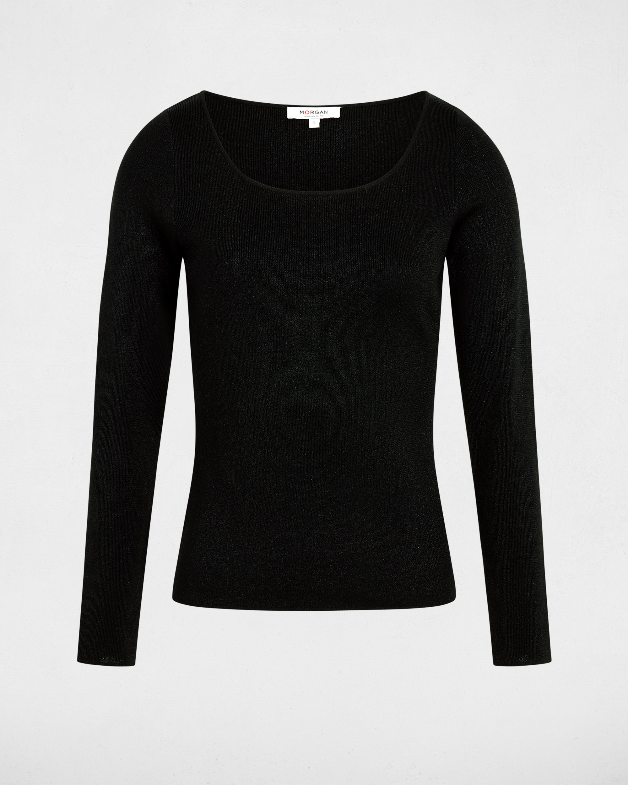 Jersey de mujer con escote redondo - Morgan - Negro Negro-5