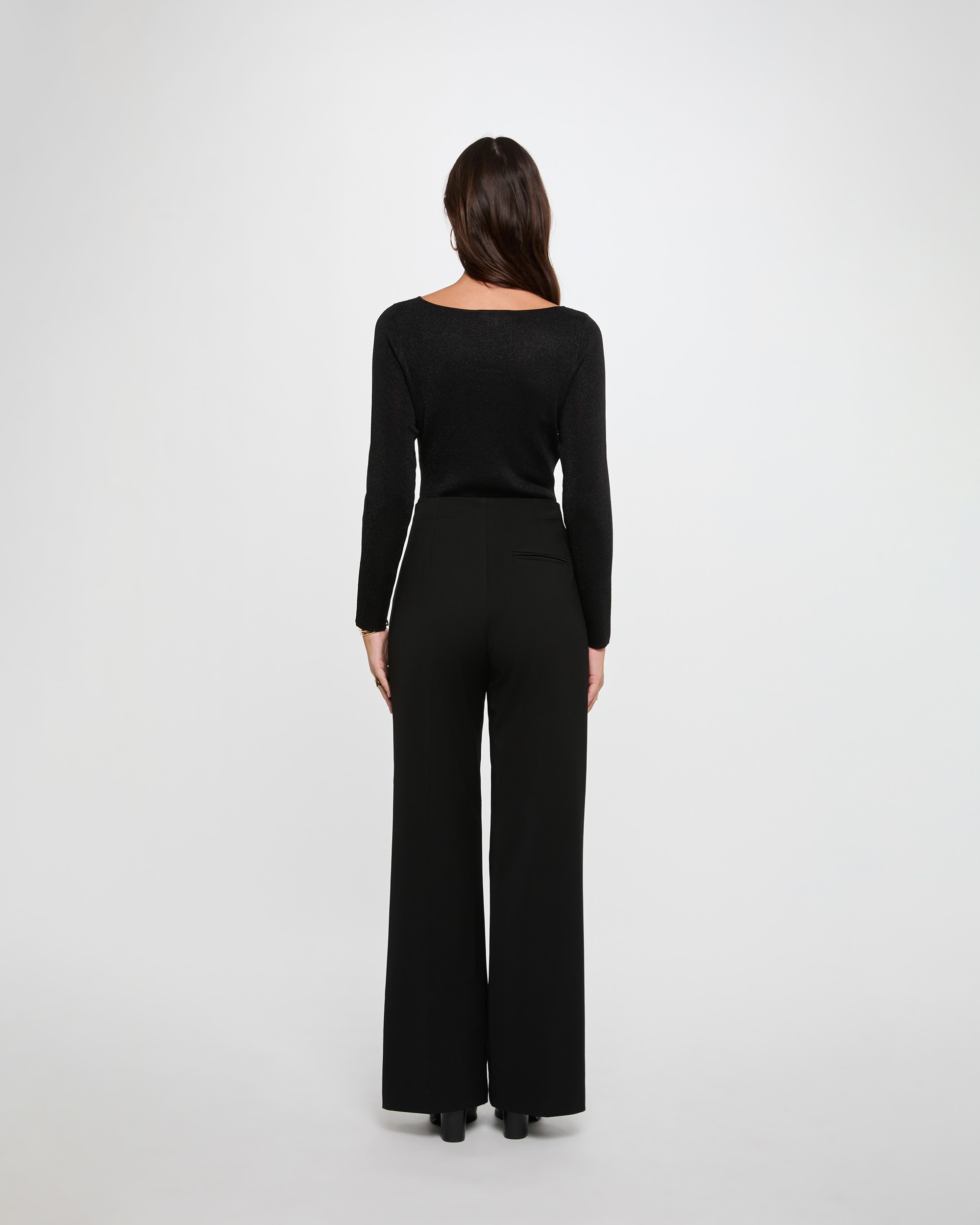 Jersey de mujer con escote redondo - Morgan - Negro Negro-2