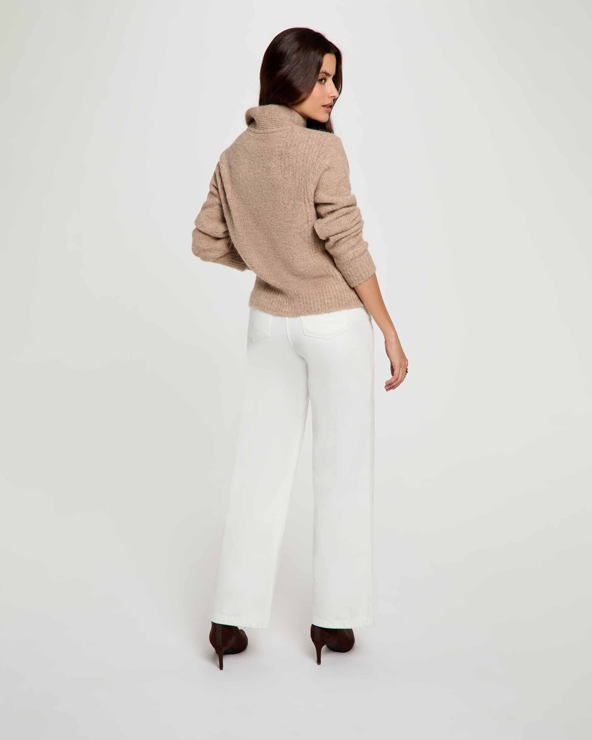 Imagen 3 de Jersey de mujer con cuello con lazo - Morgan - Beige Beige