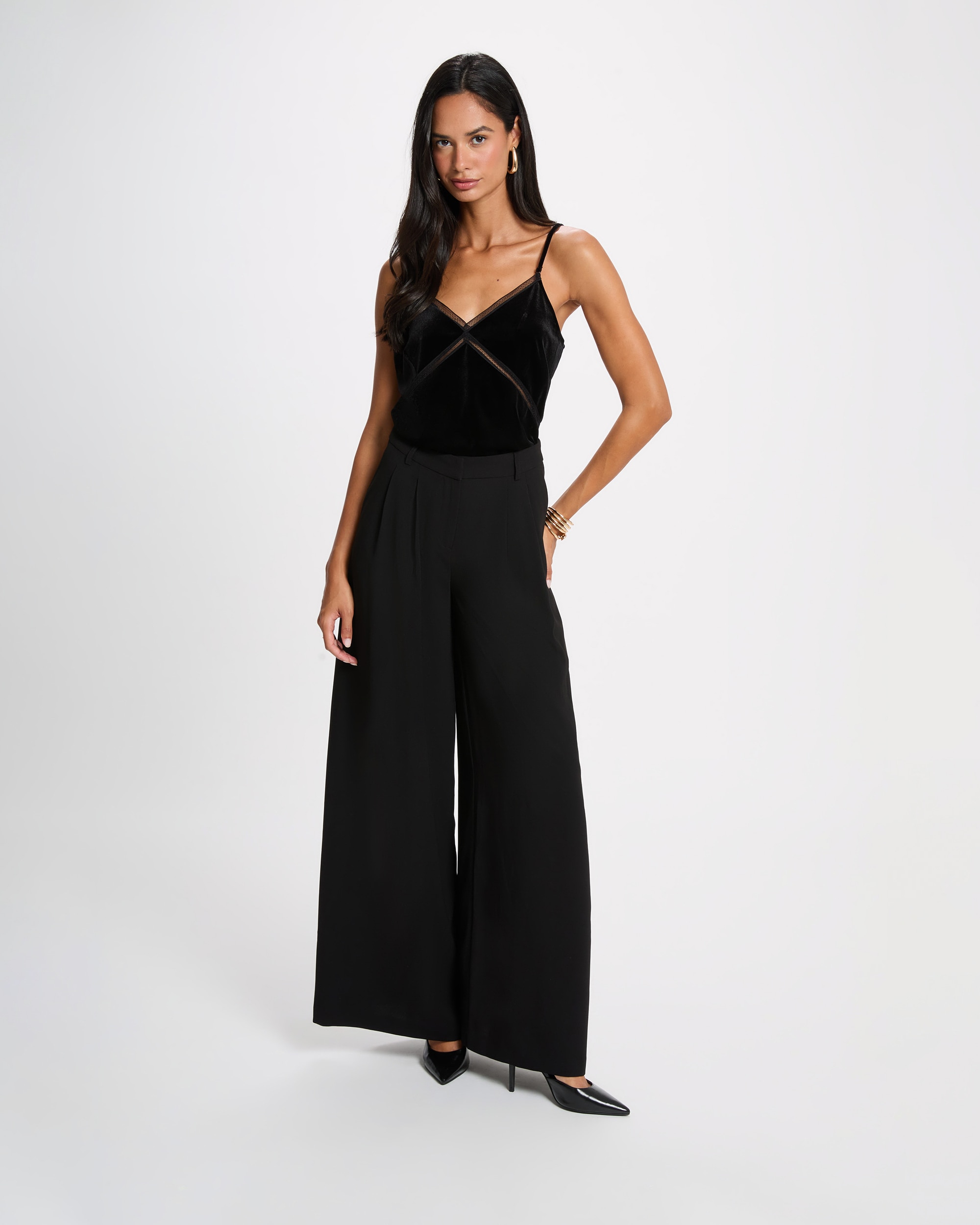 Top de mujer con encaje - Morgan - Negro Negro-3