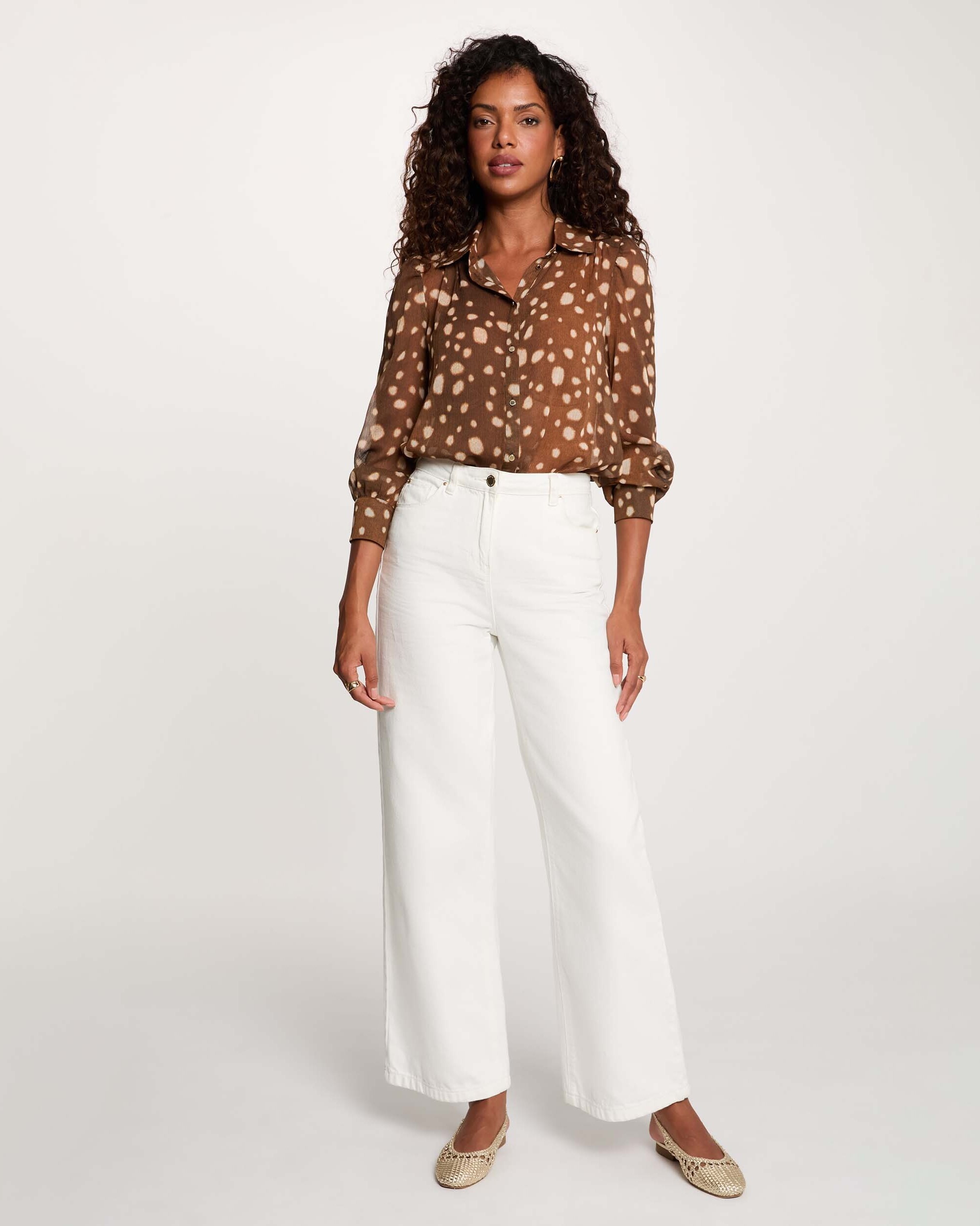 Camisa de mujer con estampado de lunares - Morgan - Multicolor Multicolor-3