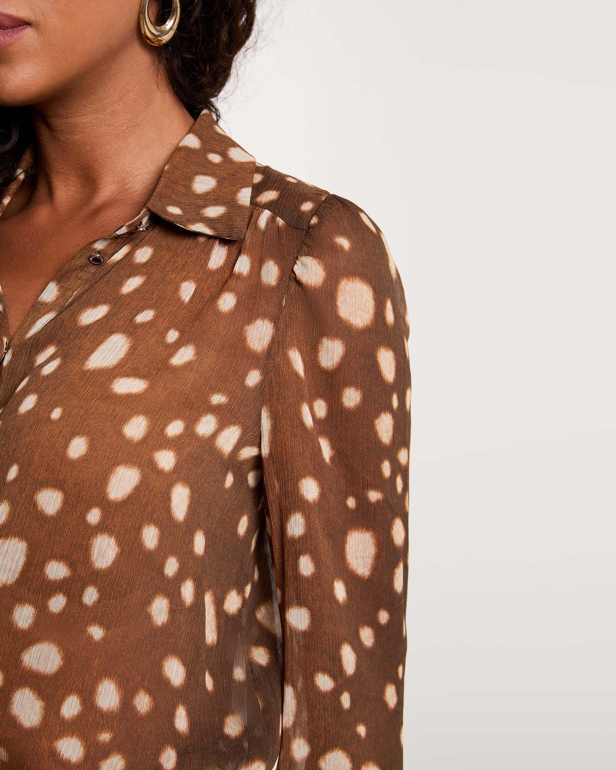 Camisa de mujer con estampado de lunares - Morgan - Multicolor Multicolor-4