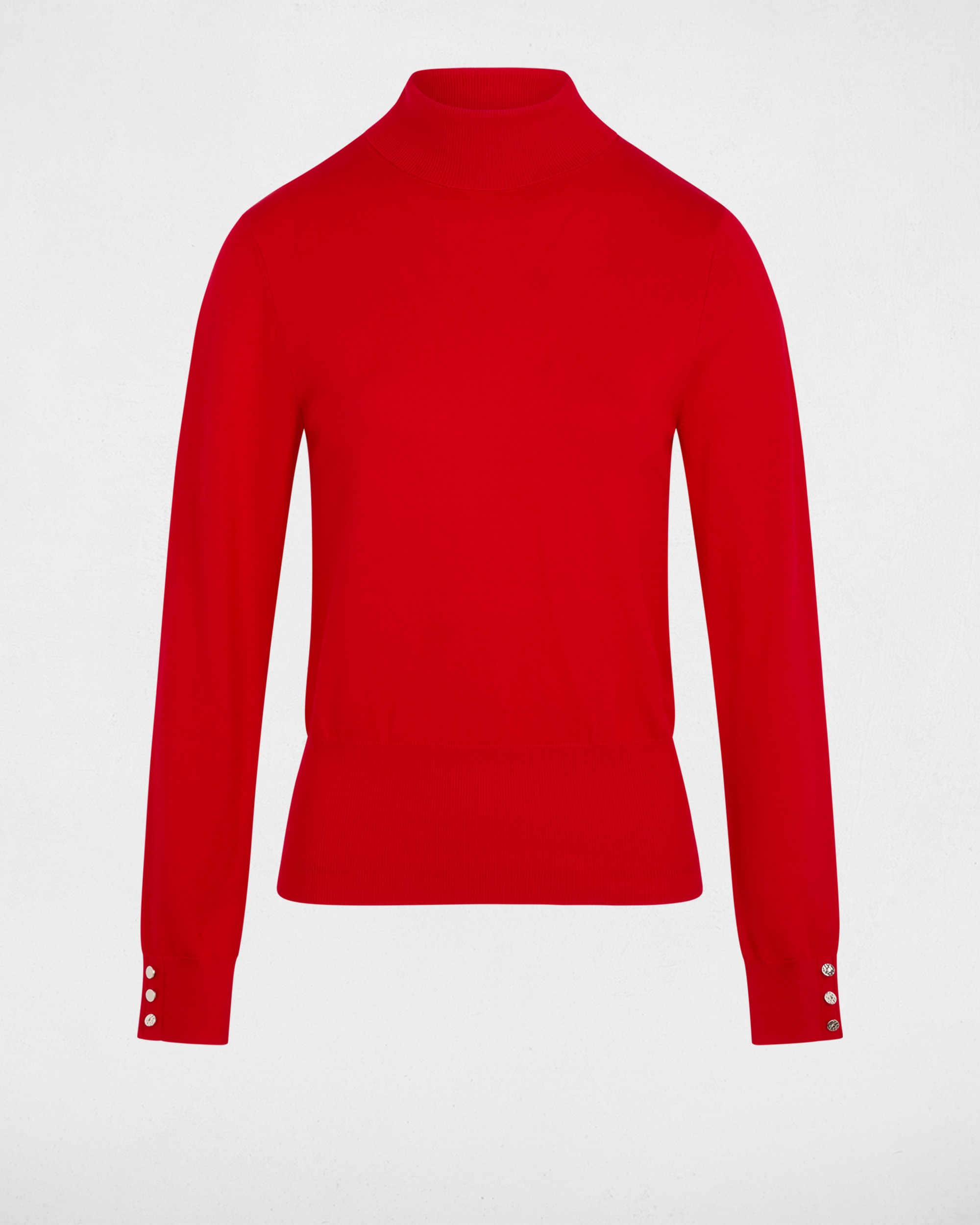 Jersey de mujer con cuello alto - Morgan - Rojo Rojo-5