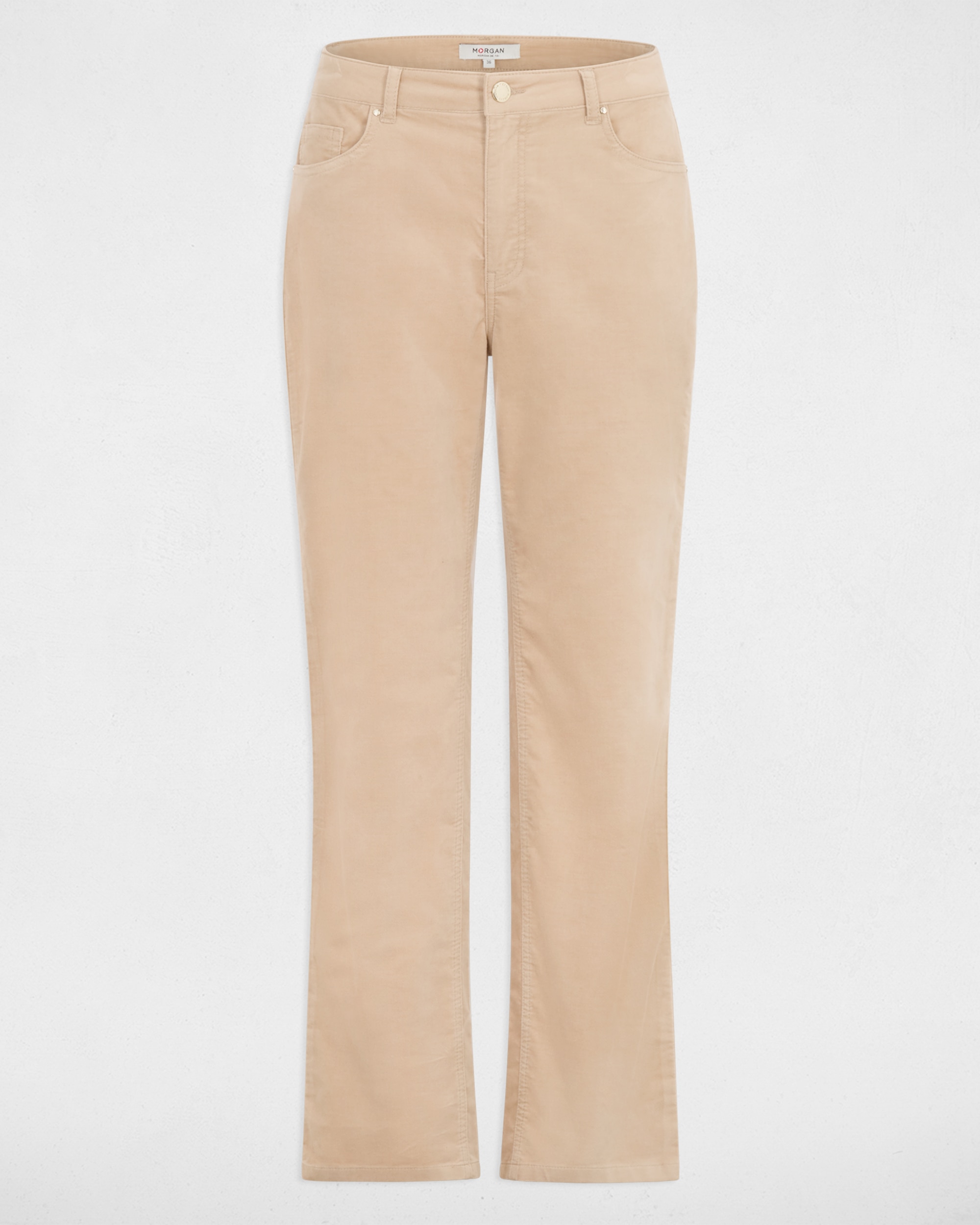 Pantalones de campana de mujer de tiro alto - Morgan - Crudo Crudo-5