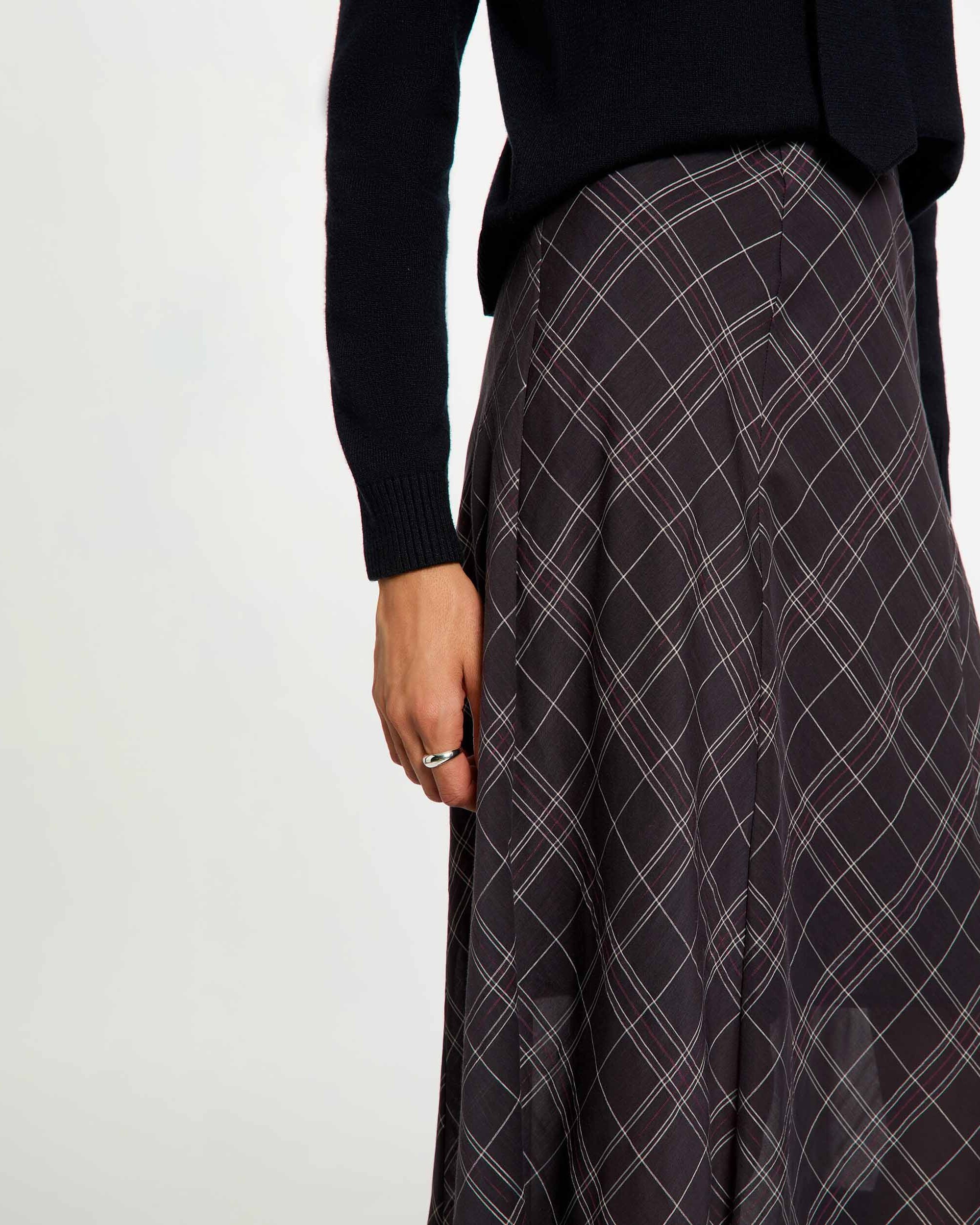 Imagen 4 de Falda larga con estampado tartán - Morgan - Multicolor Multicolor