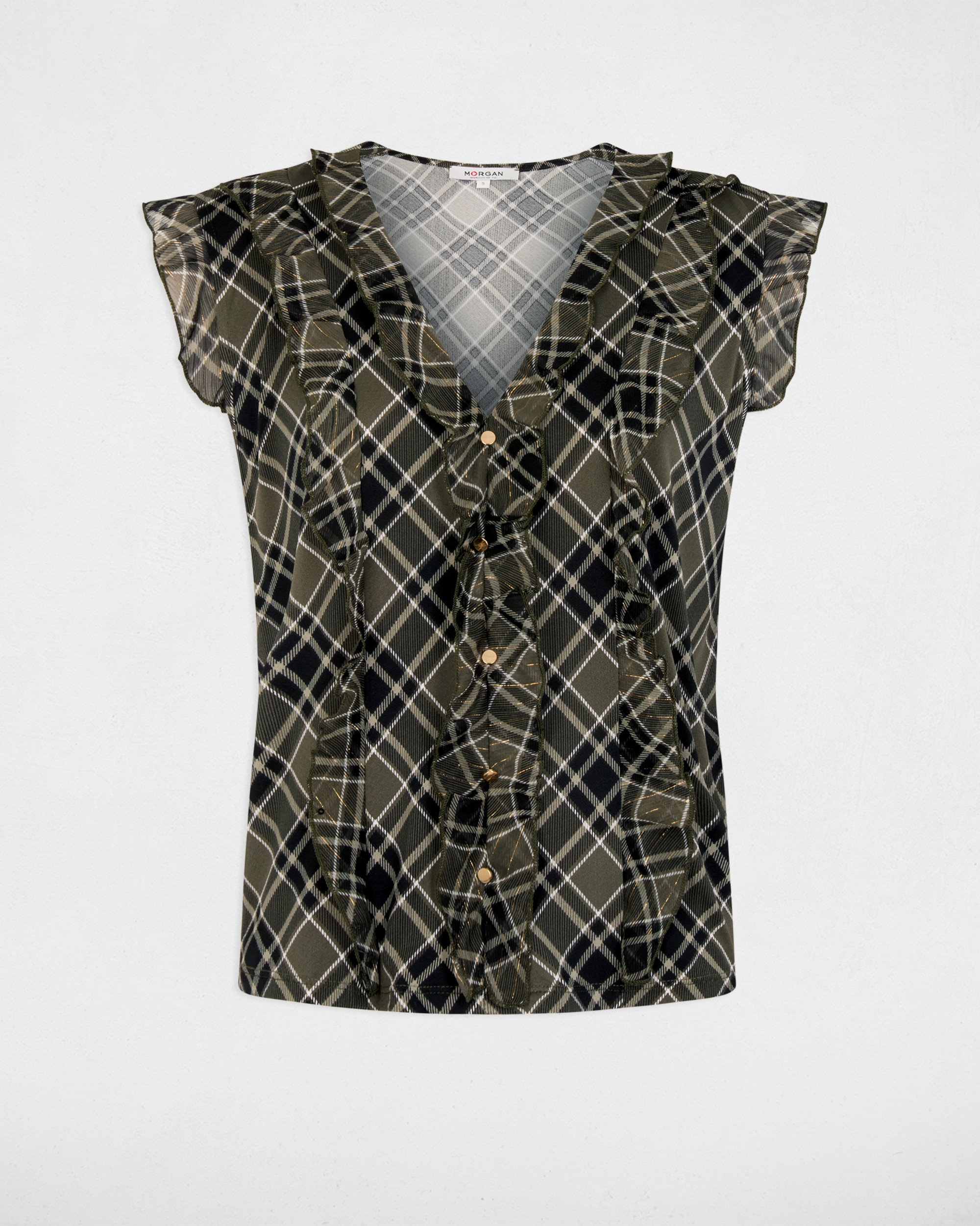 Camiseta de mujer con volantes - Morgan - Multicolor Multicolor-5