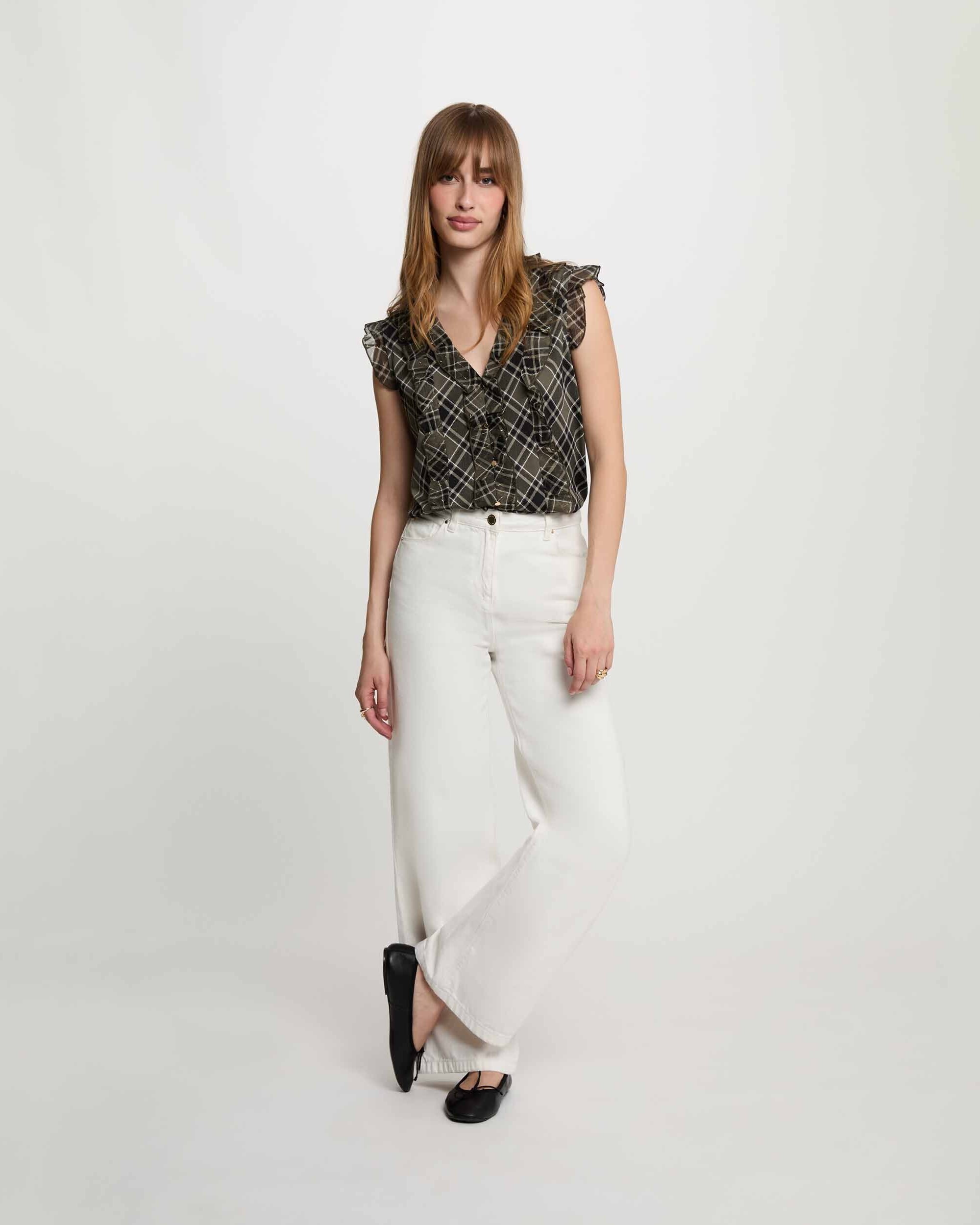 Camiseta de mujer con volantes - Morgan - Multicolor Multicolor-3