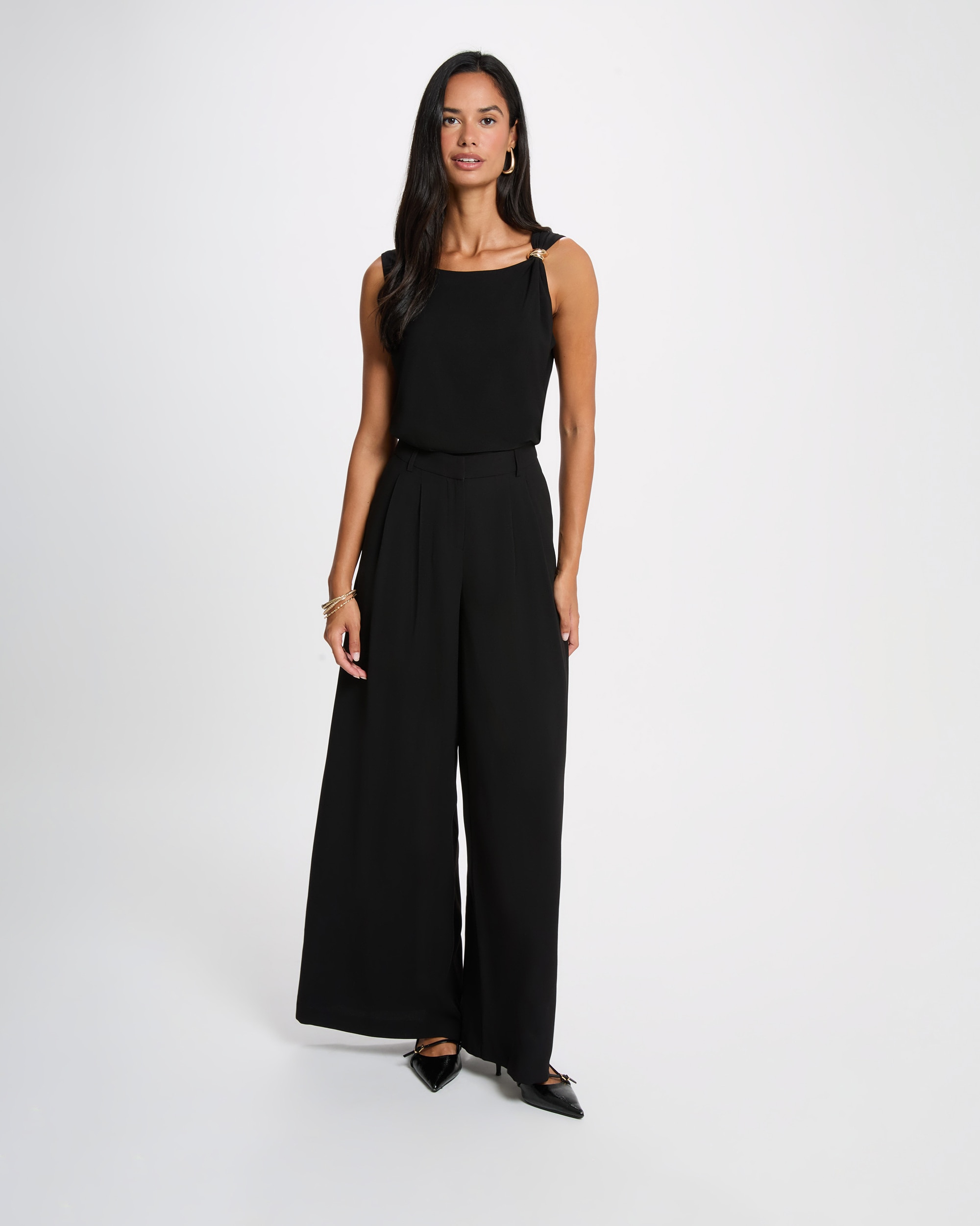 Top de mujer con detalle metálico - Morgan - Negro Negro-3