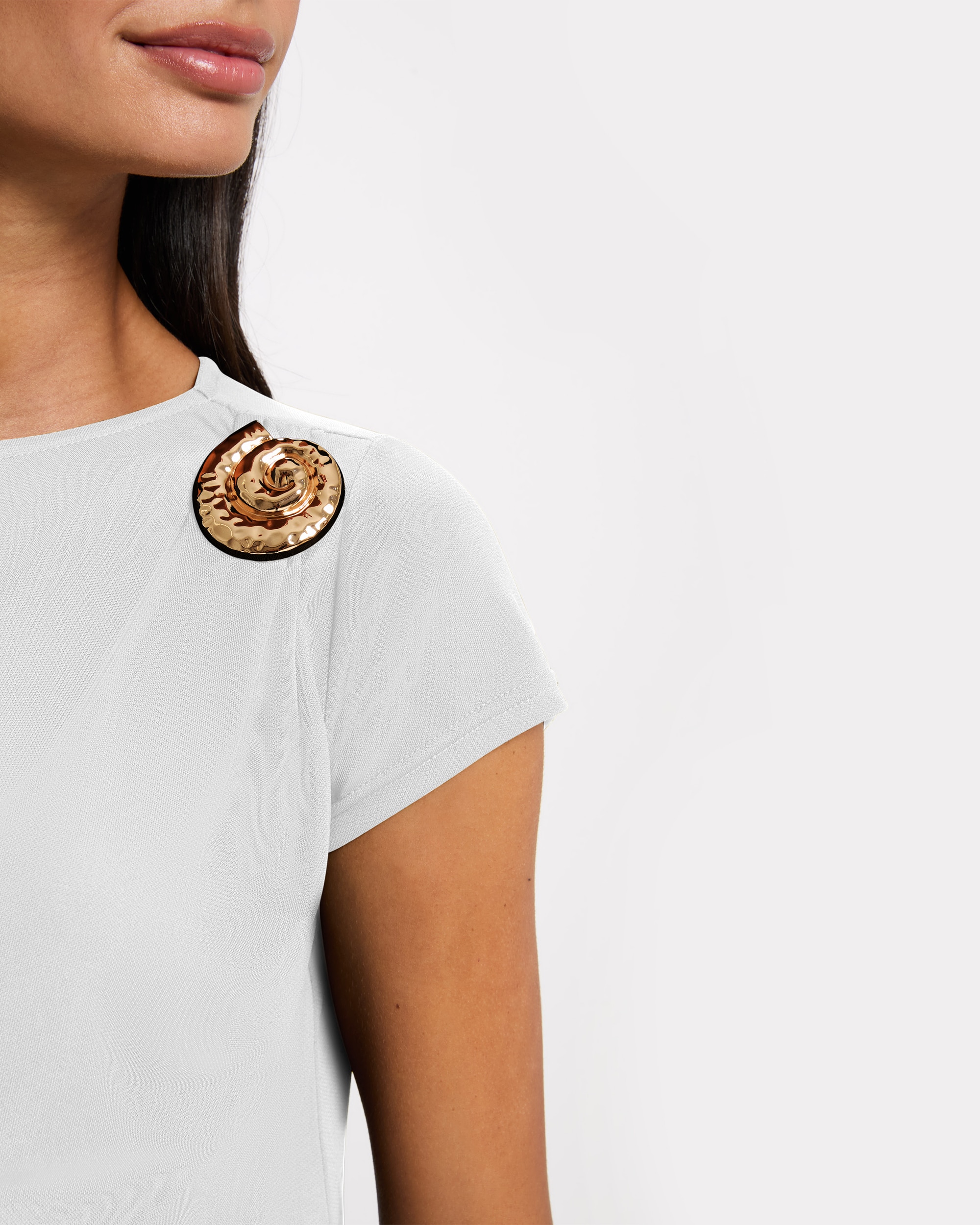 Camiseta de mujer con logo - Morgan - Blanco Blanco-4