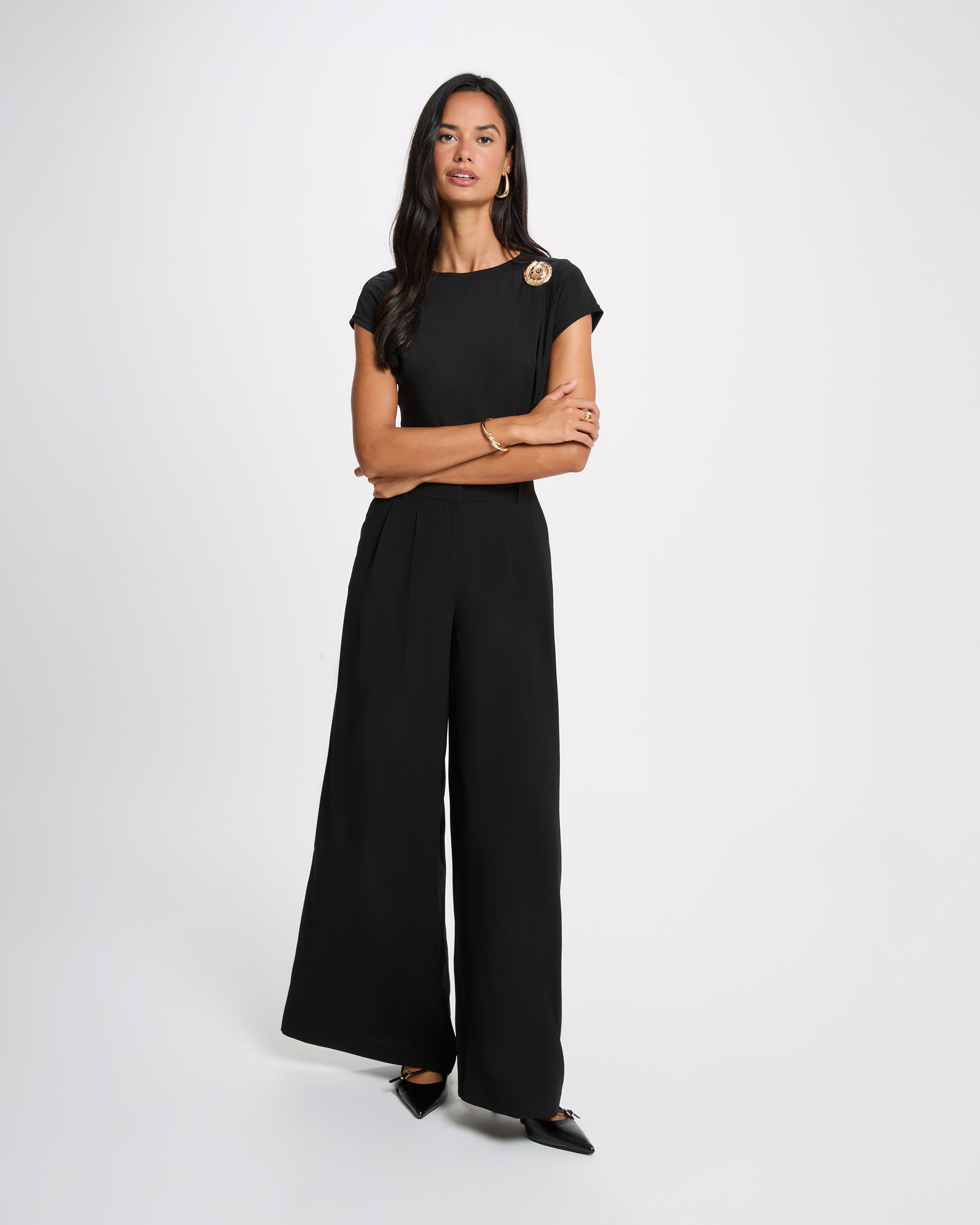 Camiseta de mujer con logo - Morgan - Negro Negro-3