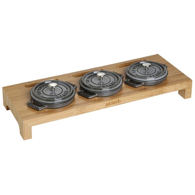 Imagen 0 de Bandeja expositor para 3 mini Cocottes Staub
